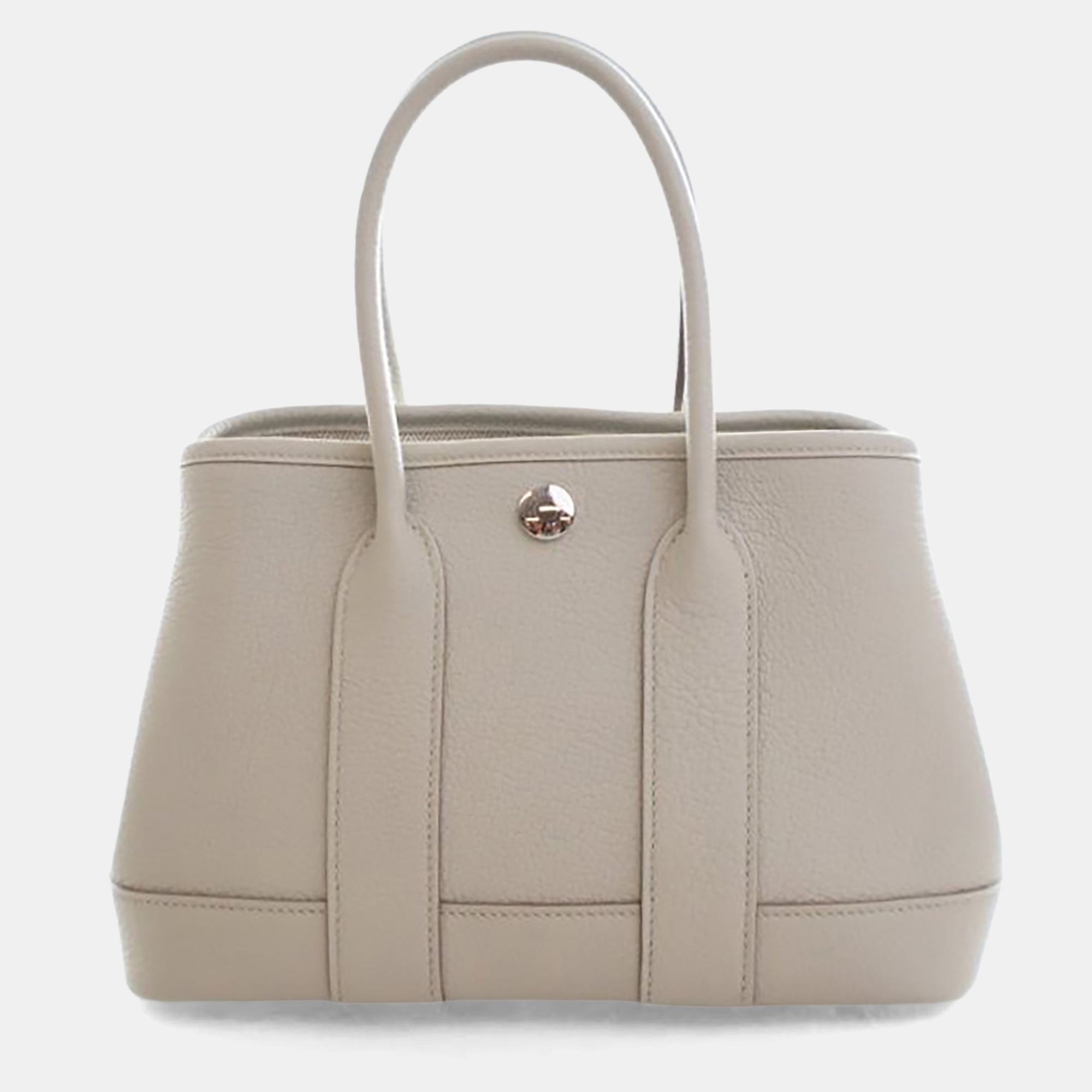 

Hermes Garden Party 23 Grey Negonda Calfskin Leather Tote Bag