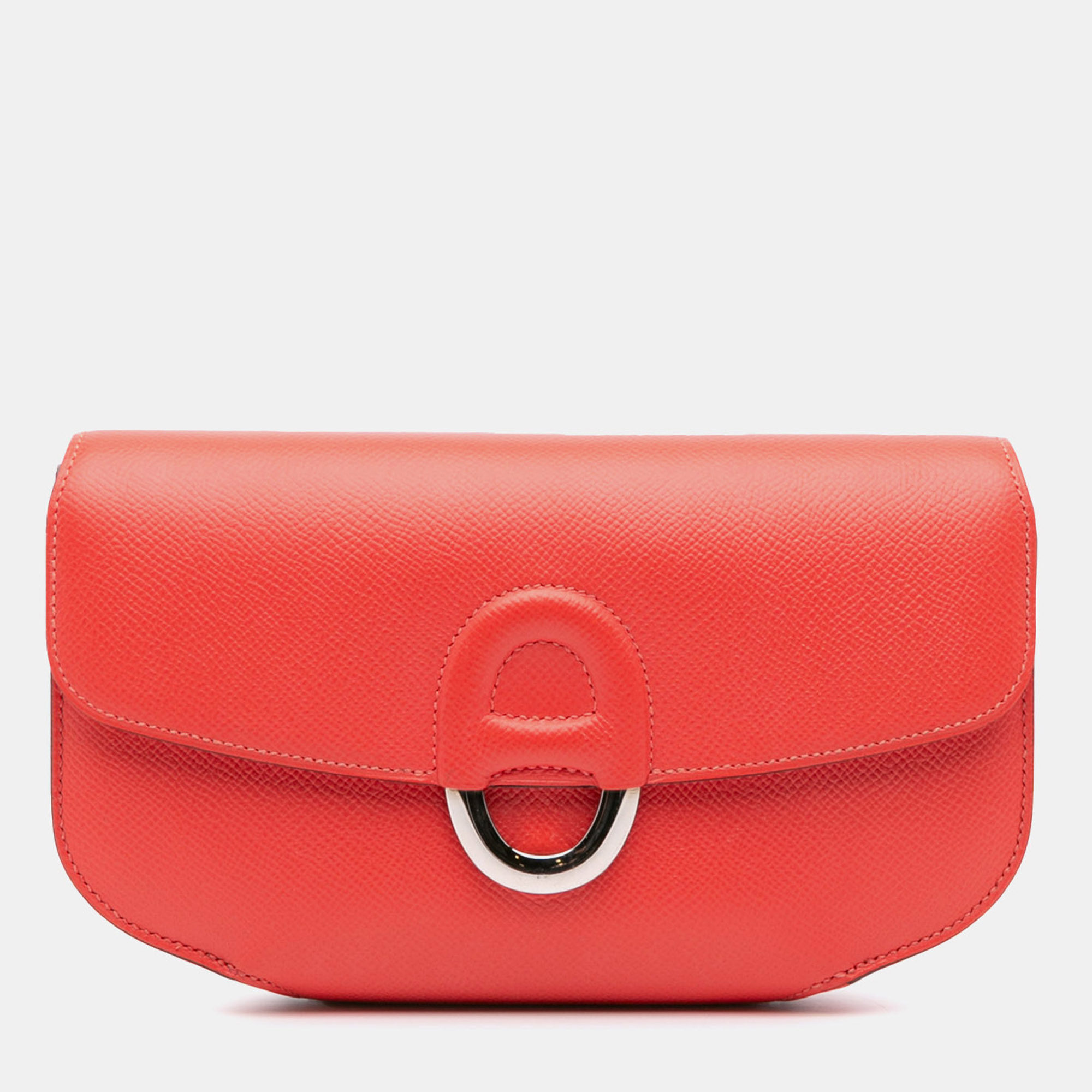 

Hermes Red Epsom Cherche Midi Clutch 22