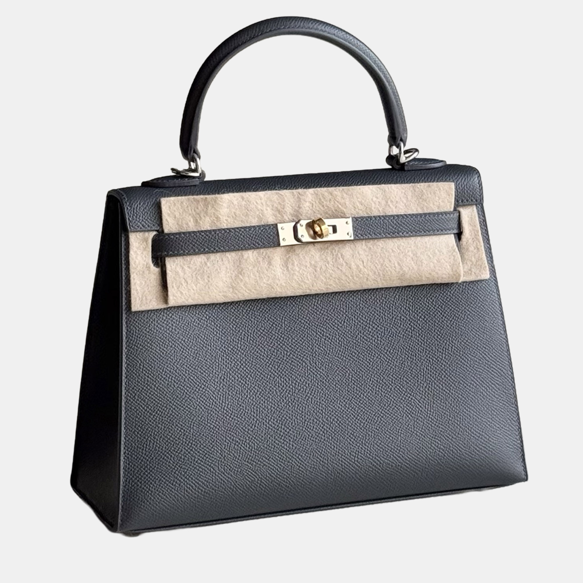 

Hermes Kelly 25 Epsom Gris Ardoise with Mixed Hardware, Grey