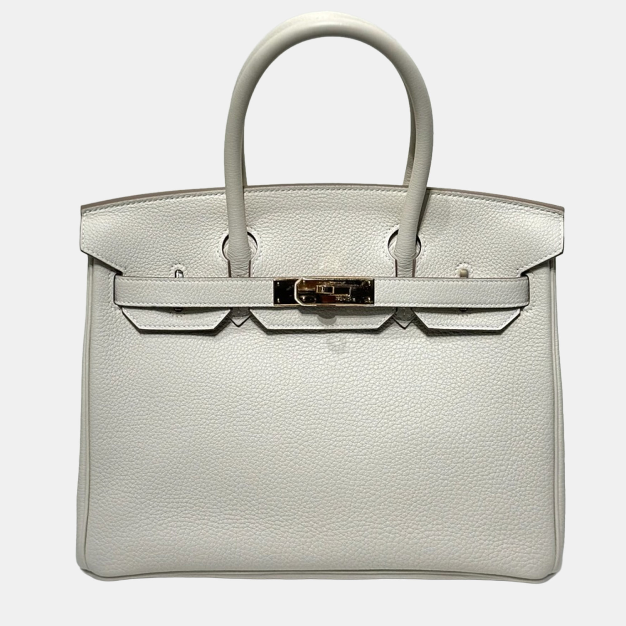 

Hermes Birkin 30 Milkshake white Togo with rose gold hardware