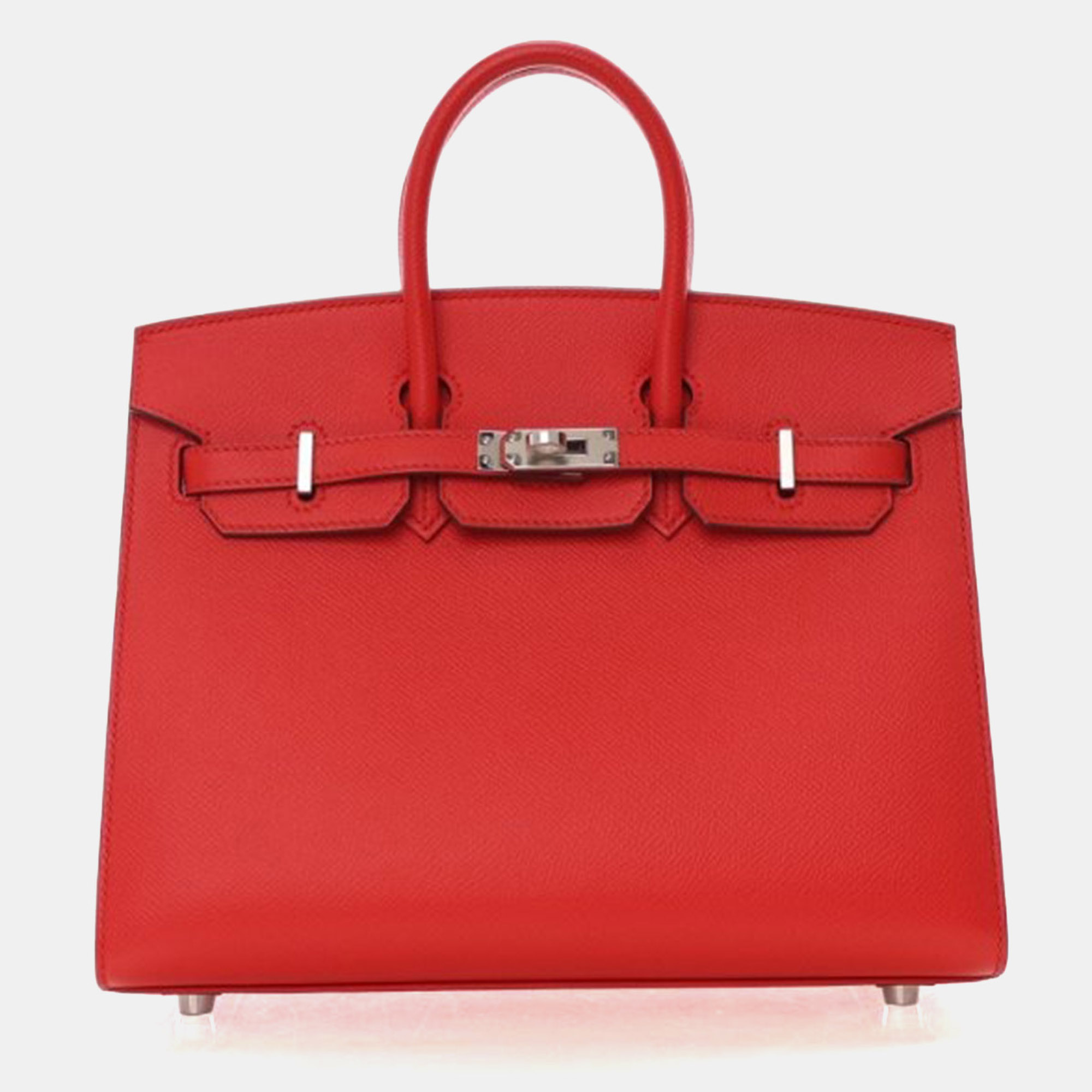 

Hermes Rouge De Coeur Epsom Sellier Birkin 25, Red