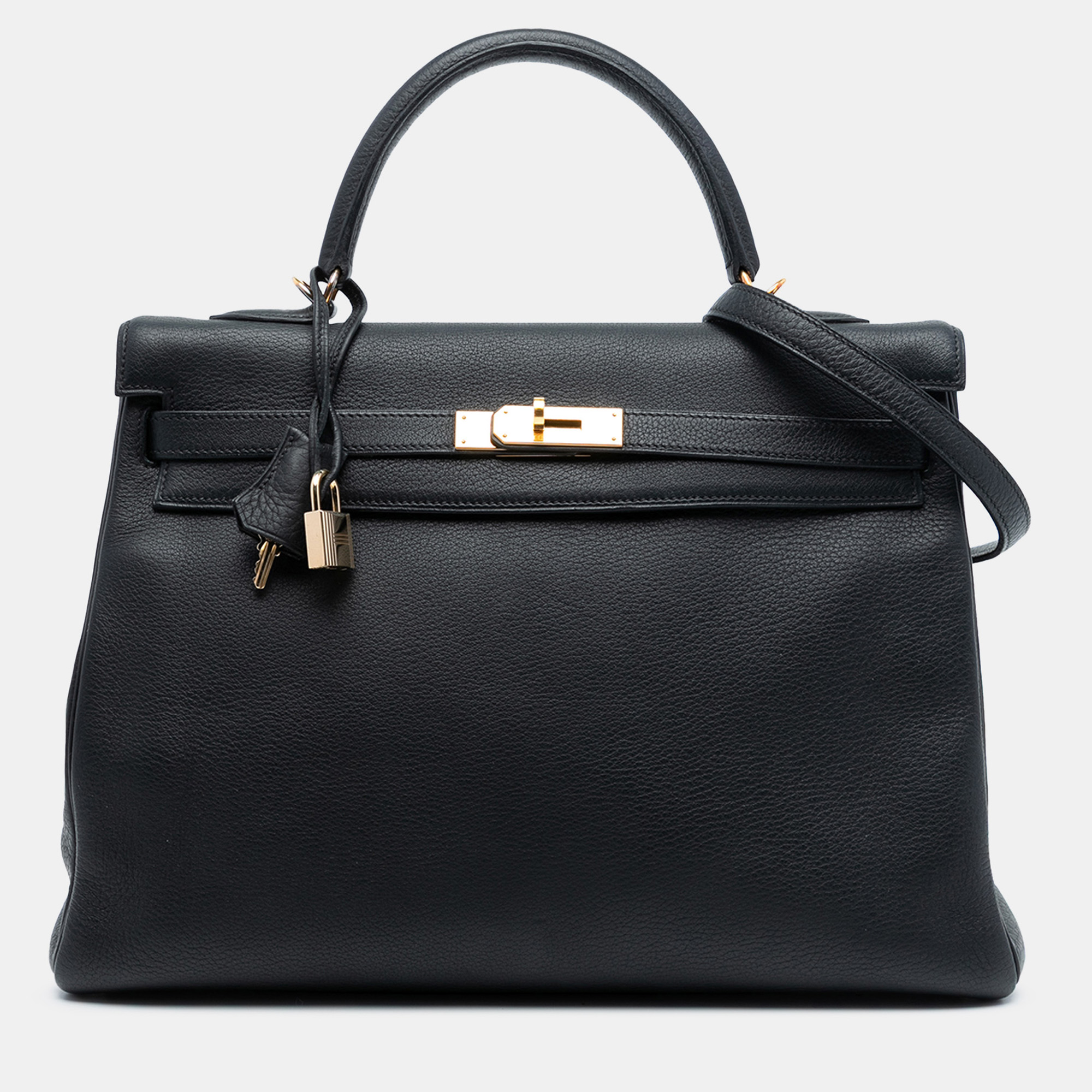 

Hermes Black Togo Kelly II Retourne 35