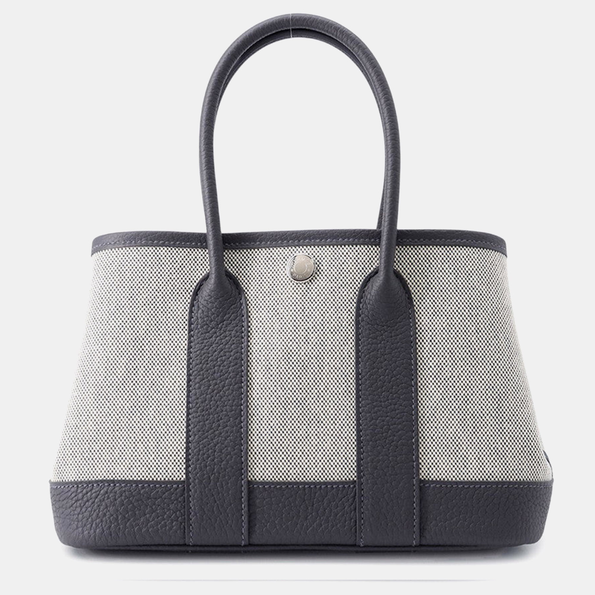 

Hermes Neo Garden Ardoise/Ecru Negonda Leather Toilet H Viking Size, Beige