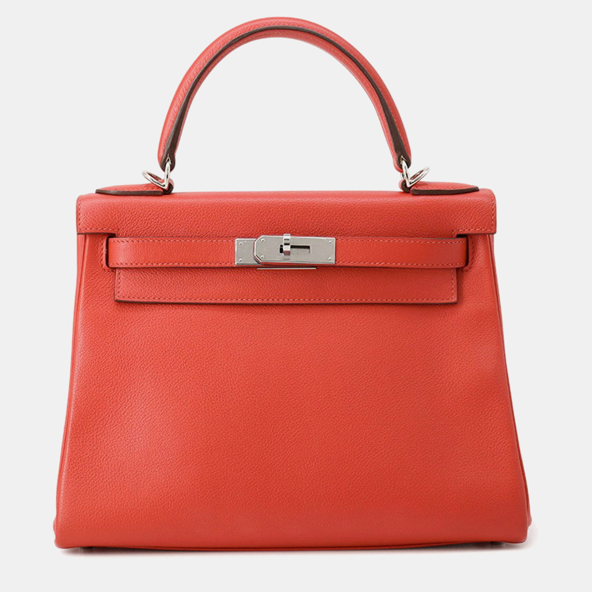 

Hermes Kelly Retourne Rouge Coeur/Rouge Grenat Evercolor Size, Red
