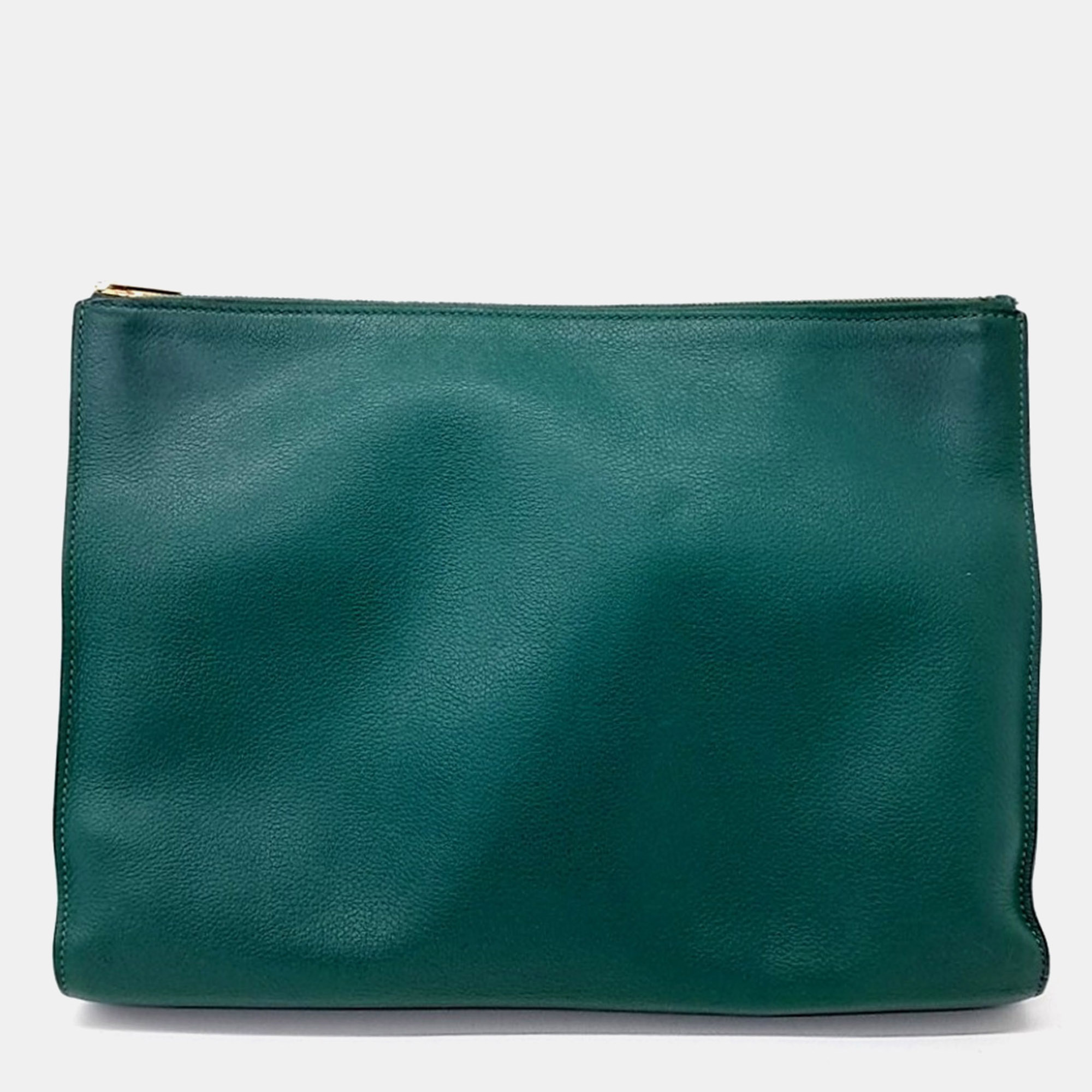 

Hermes Green Leather Zipenggo GM