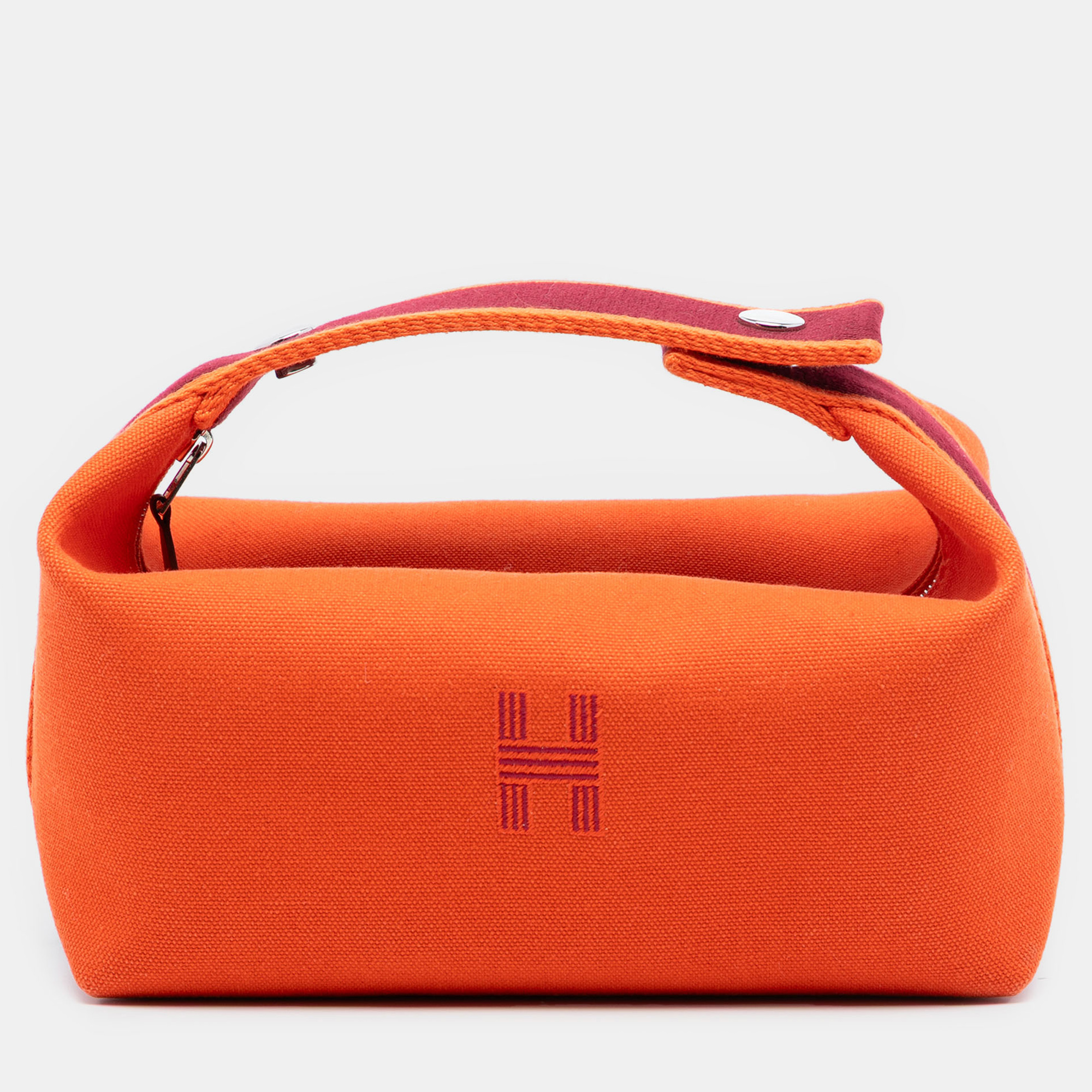 

Hermes Orange Red Small Toile Bride A Brac Case
