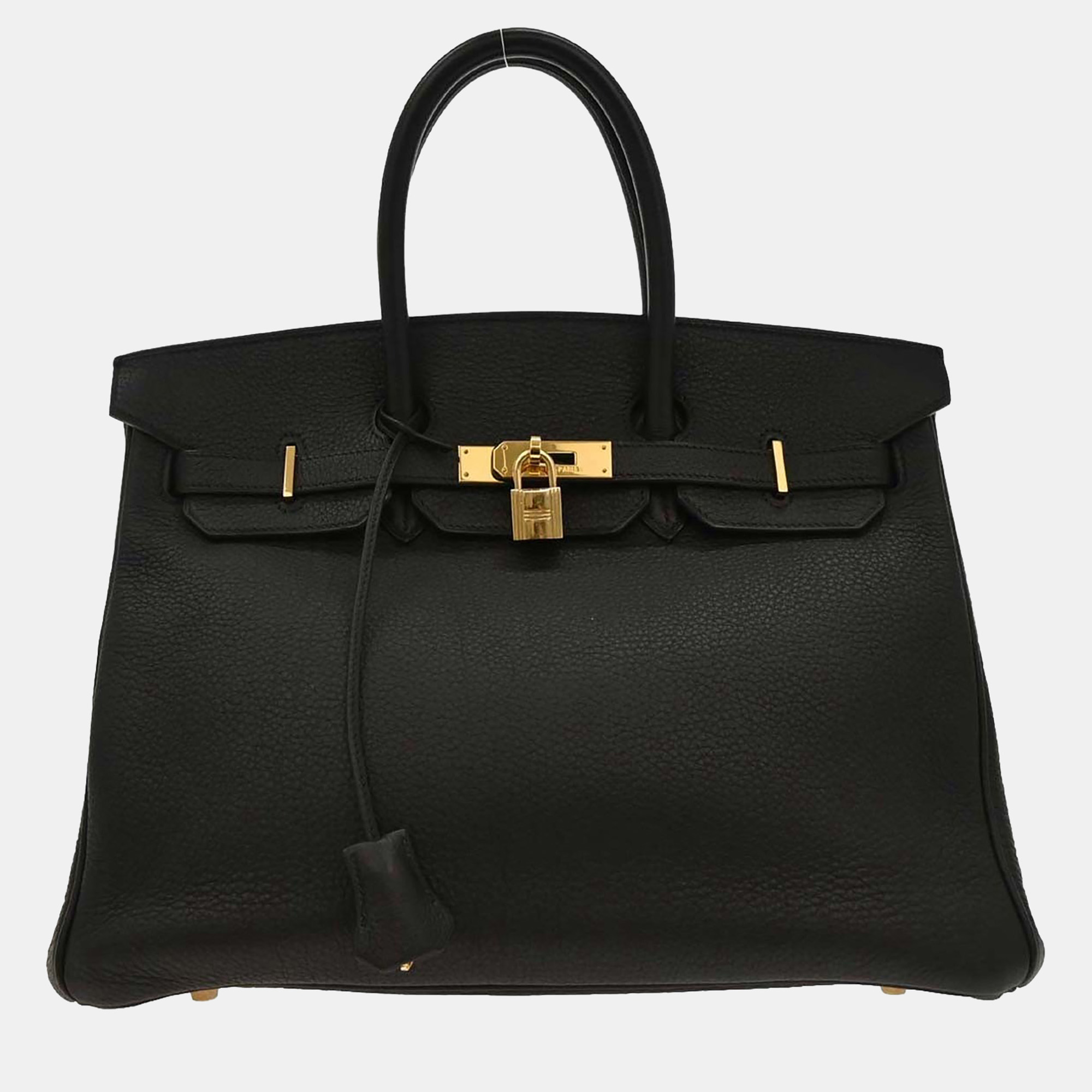 

Hermes Black Taurillon Clemence Birkin 35 Handbag