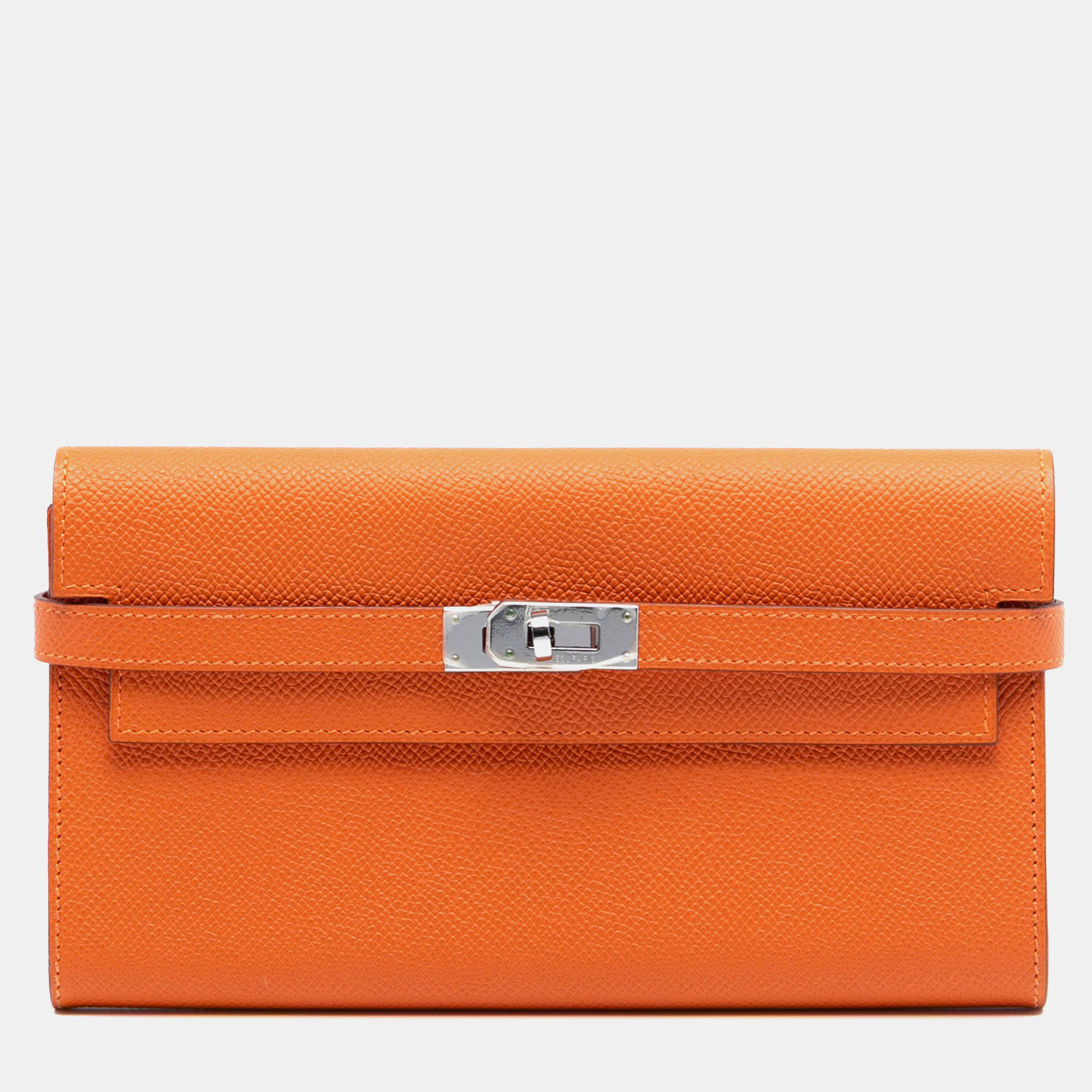 

Hermes Orange Epsom Kelly Longue Wallet long wallets