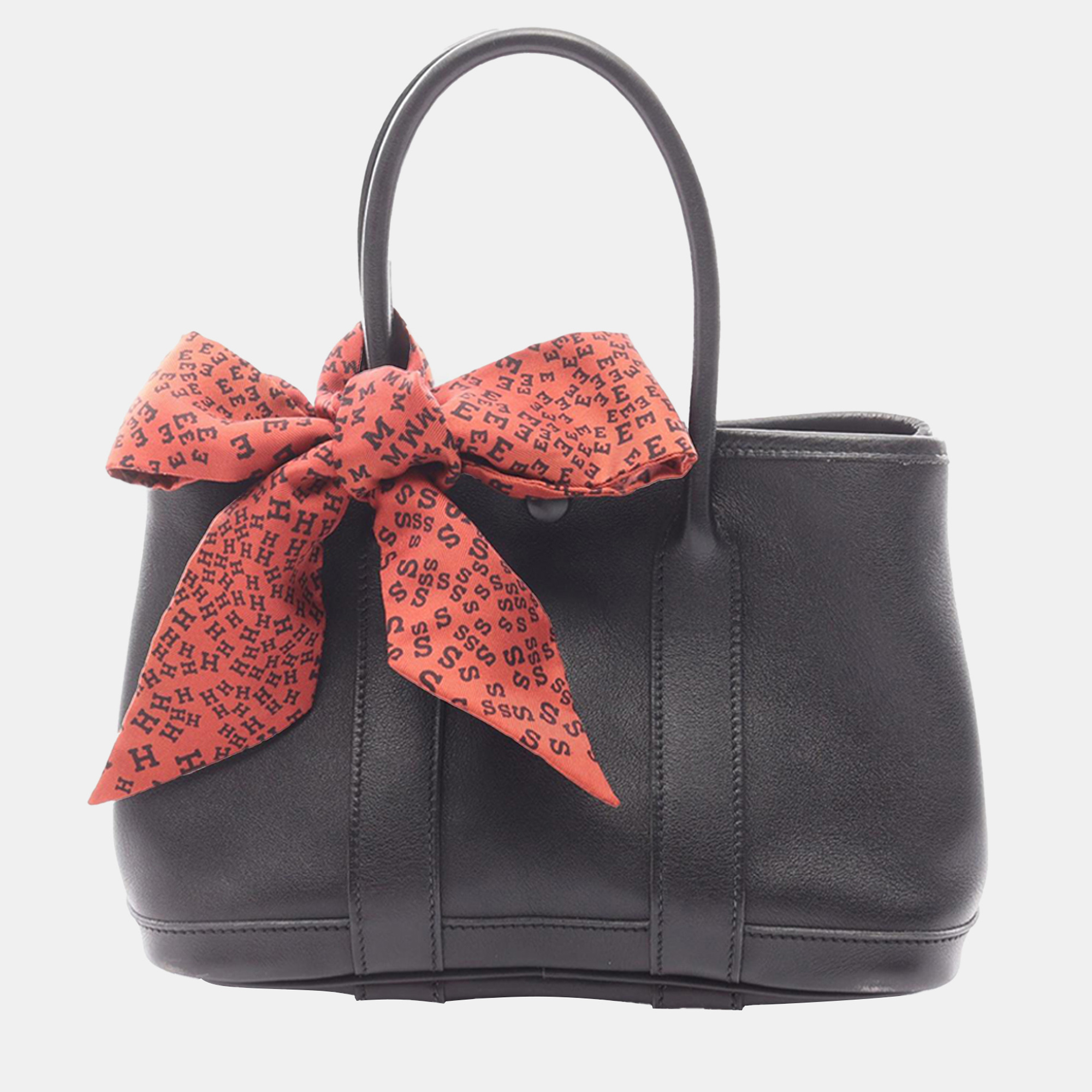 

Hermes Black Swift and Silk Bolduc Twilly Garden Party 23