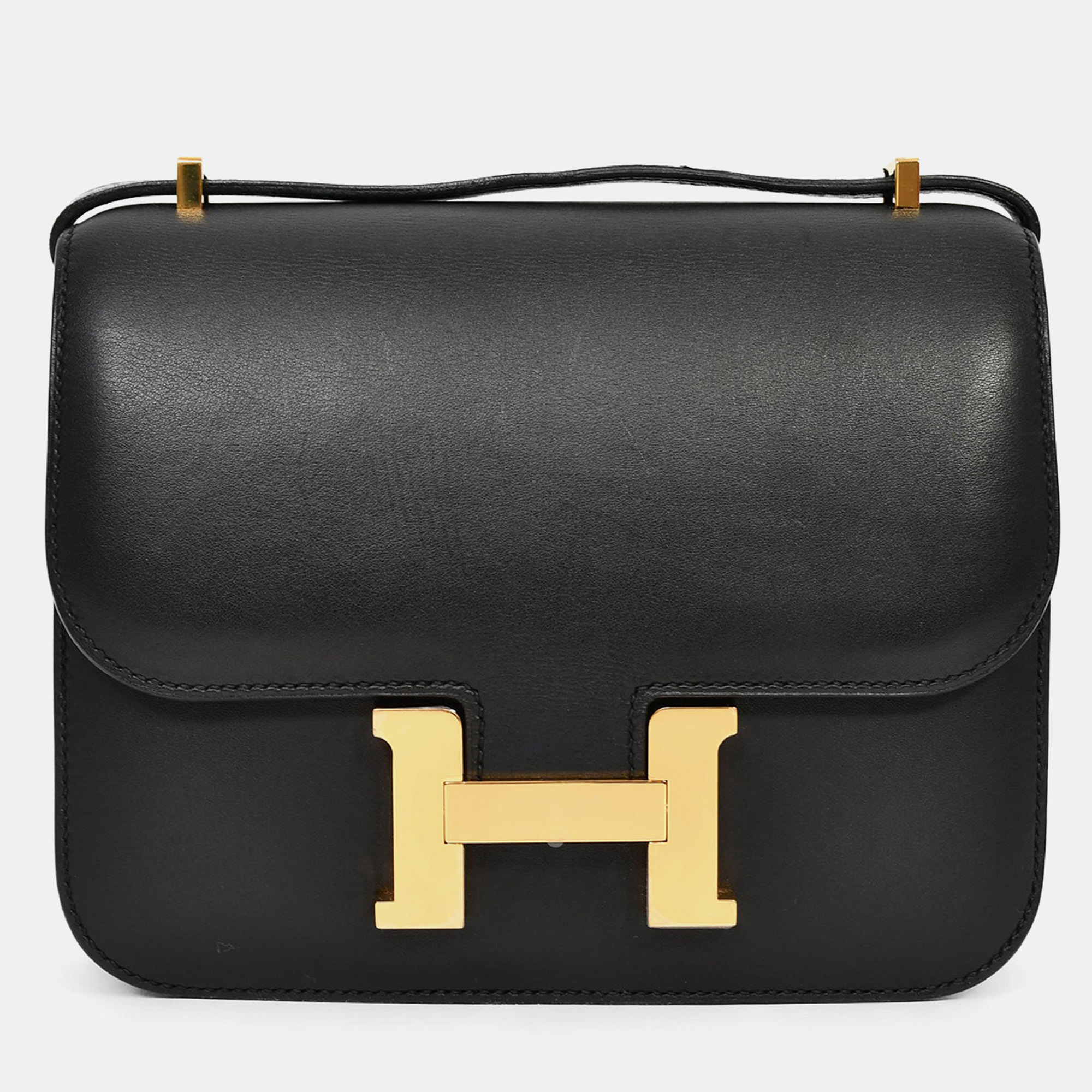 

Hermes 2016 Black Swift Leather Mini Constance 18