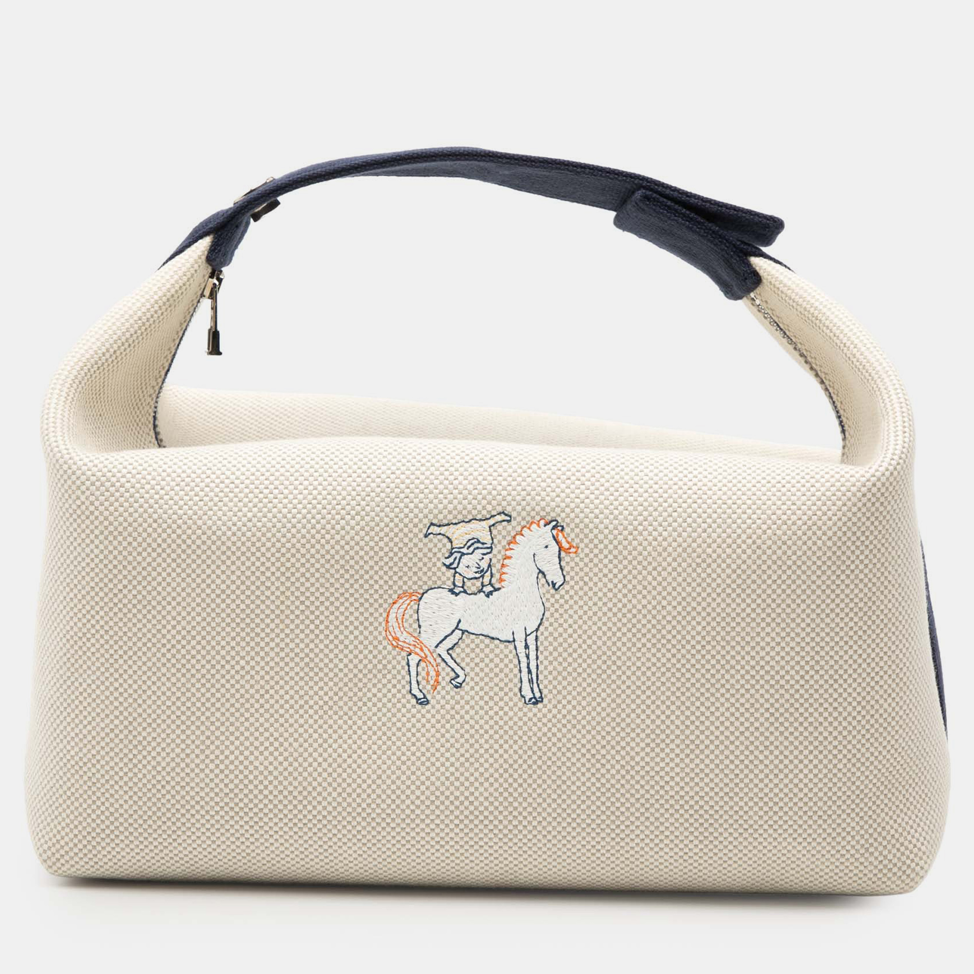 

Hermes Brown Large Toile Bride A Brac Cabriole Case