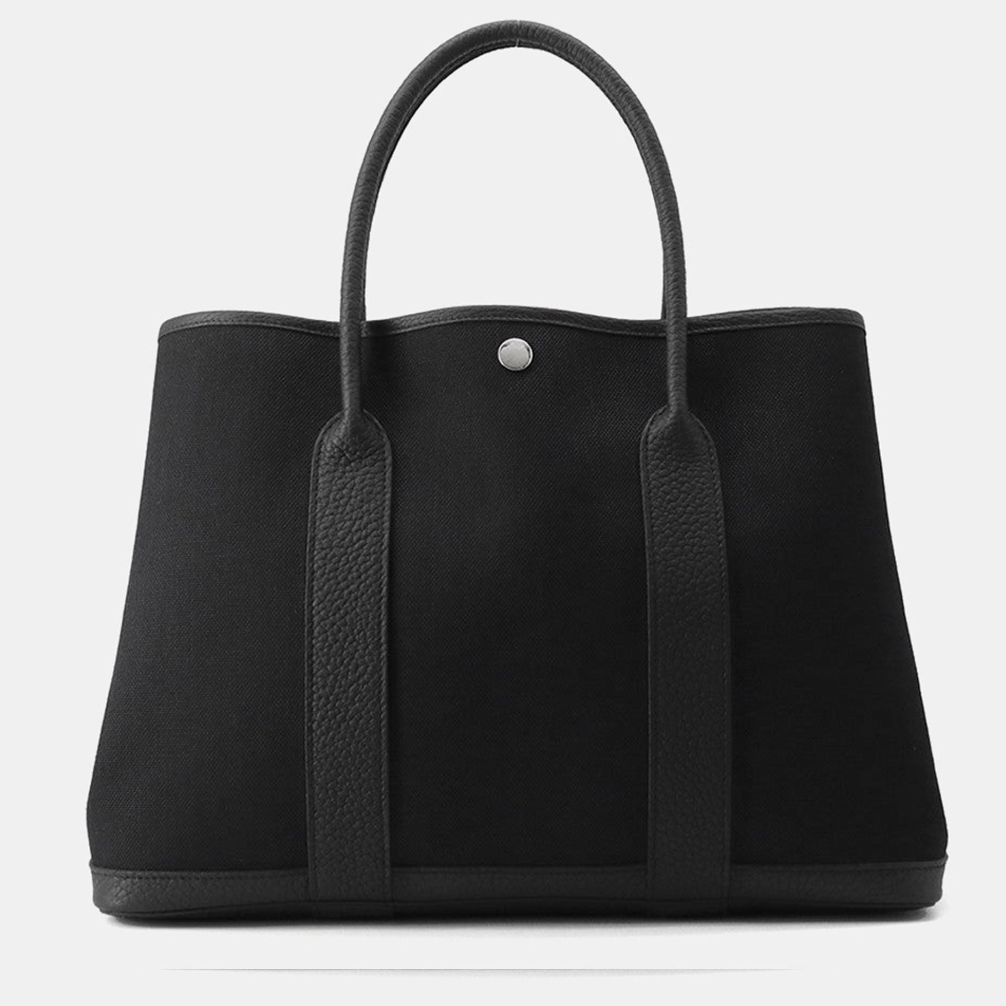 

Hermes Garden Party Black Toile Military Negonda Leather Size Pm