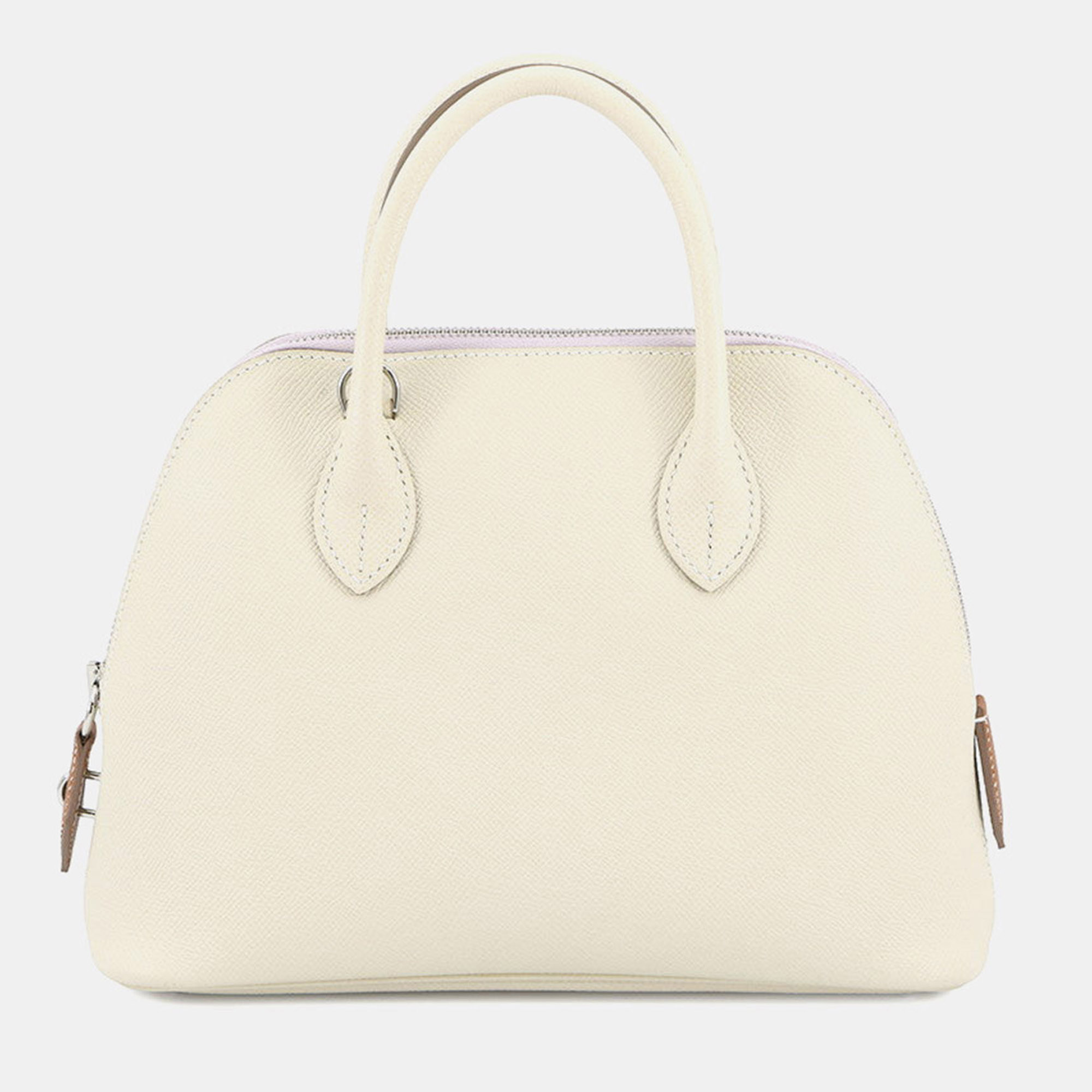 

Hermes Bolide 1923 Tricolor Craie/Mauve Pale/Gold Epsom Size, Cream