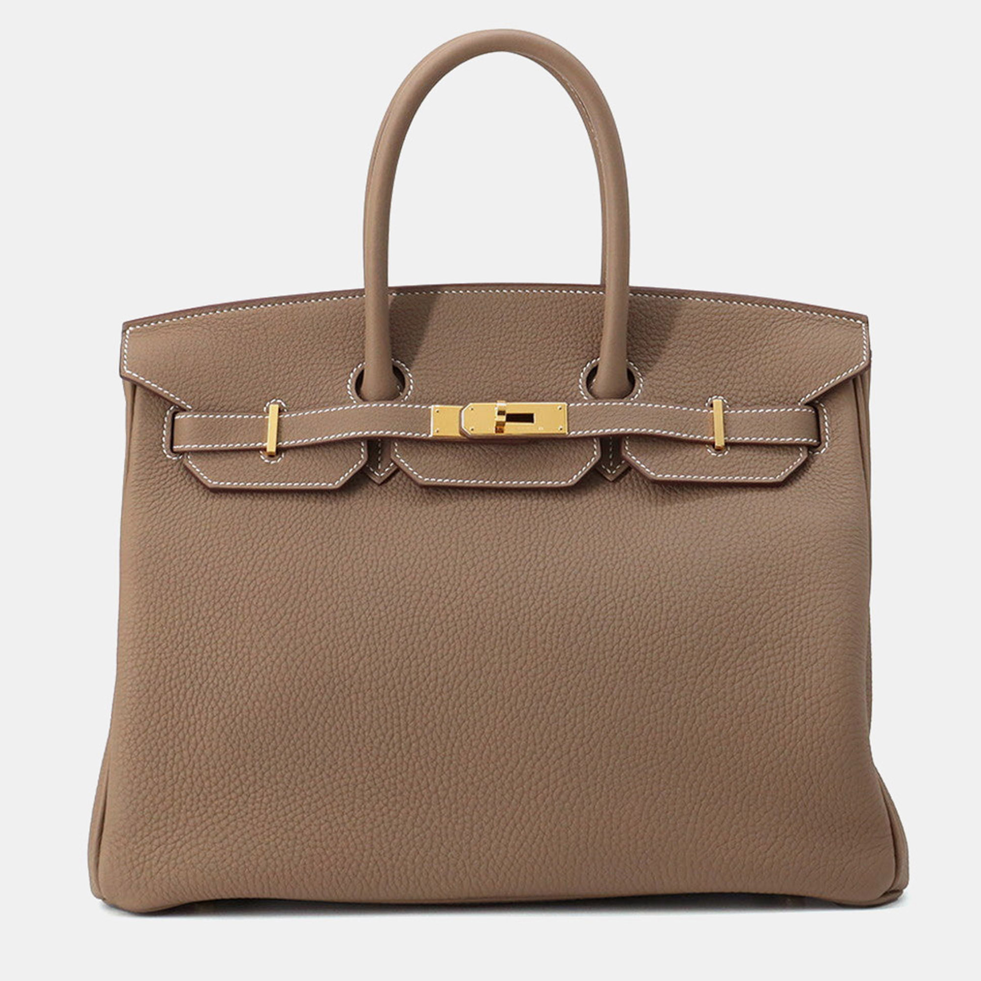 

Hermes Birkin Etoupe Togo Leather Size, Brown