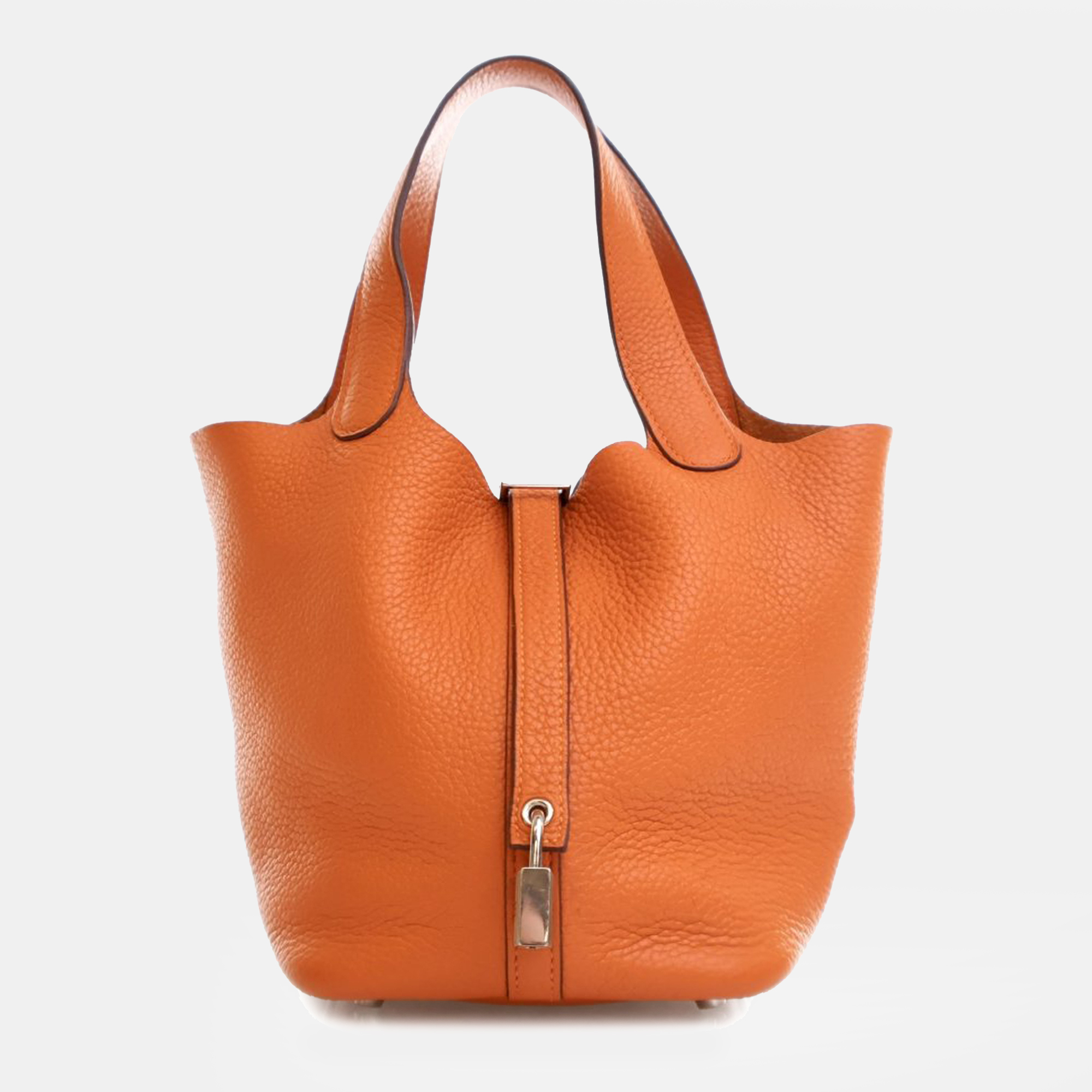 

Hermes Orange Clemence Picotin Lock 18