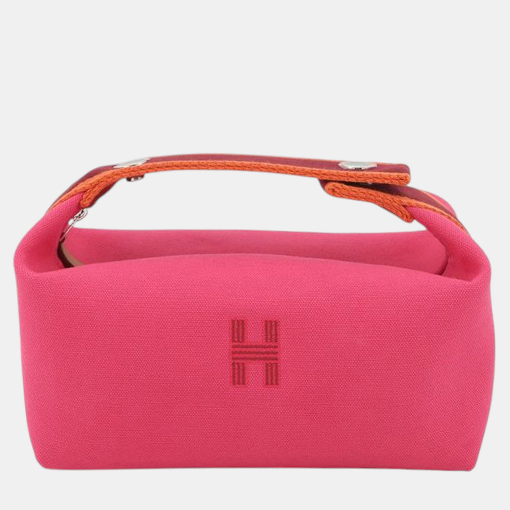

Hermes Pink Red Small Toile Bride A Brac Case