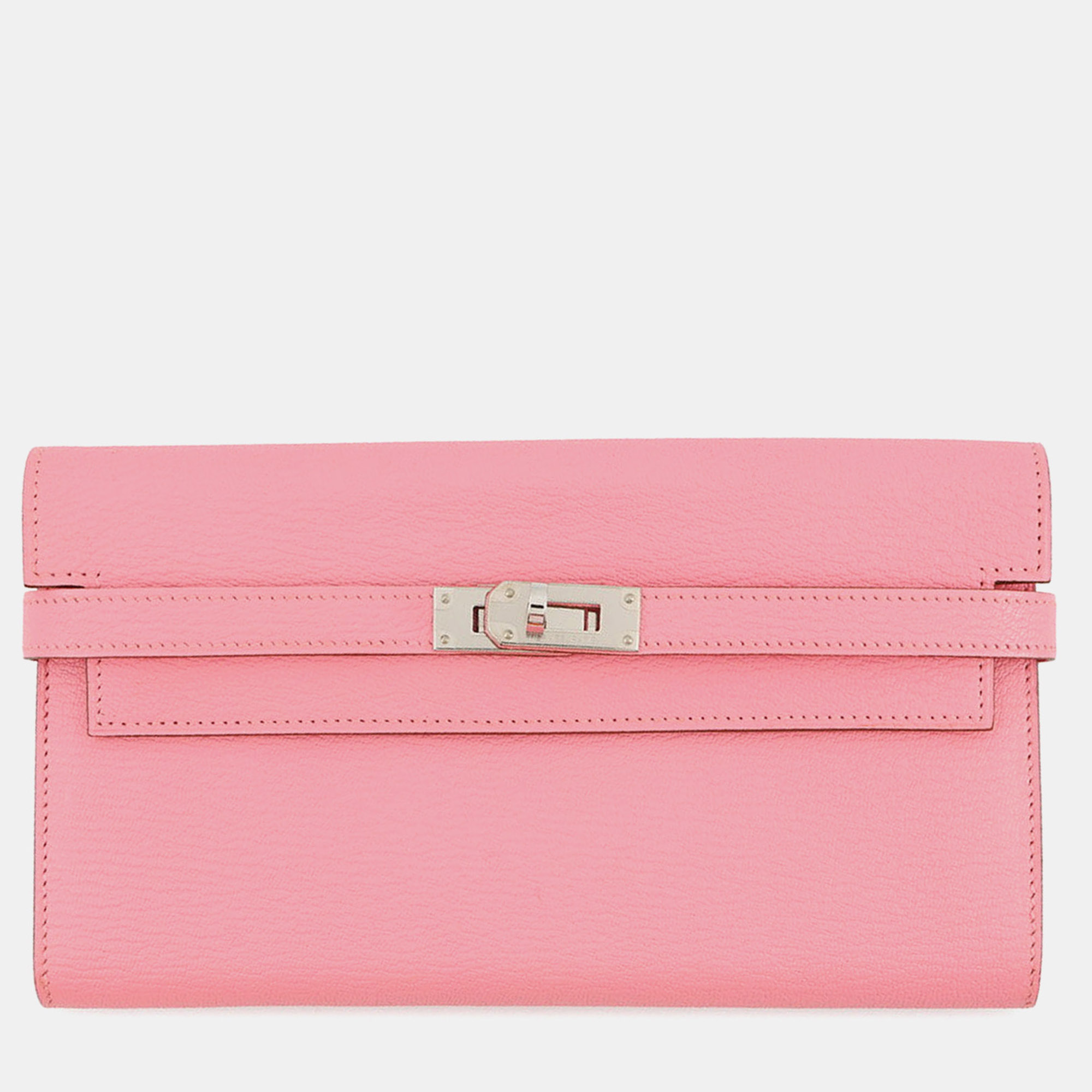 

Hermes Kelly Wallet Long Rose Confetti Chevre Myzore Goatskin, Pink