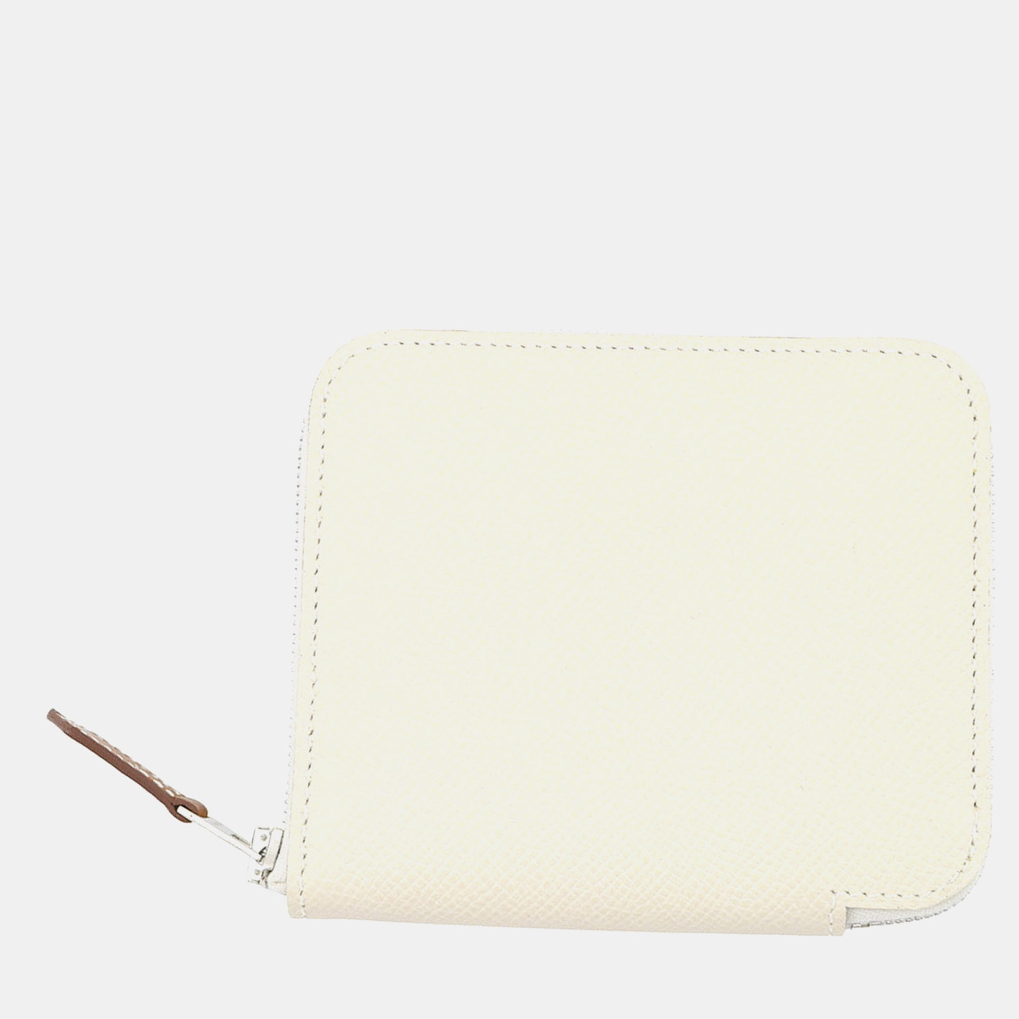 

Hermes Azap Compact Silk In Nata Epsom, Cream