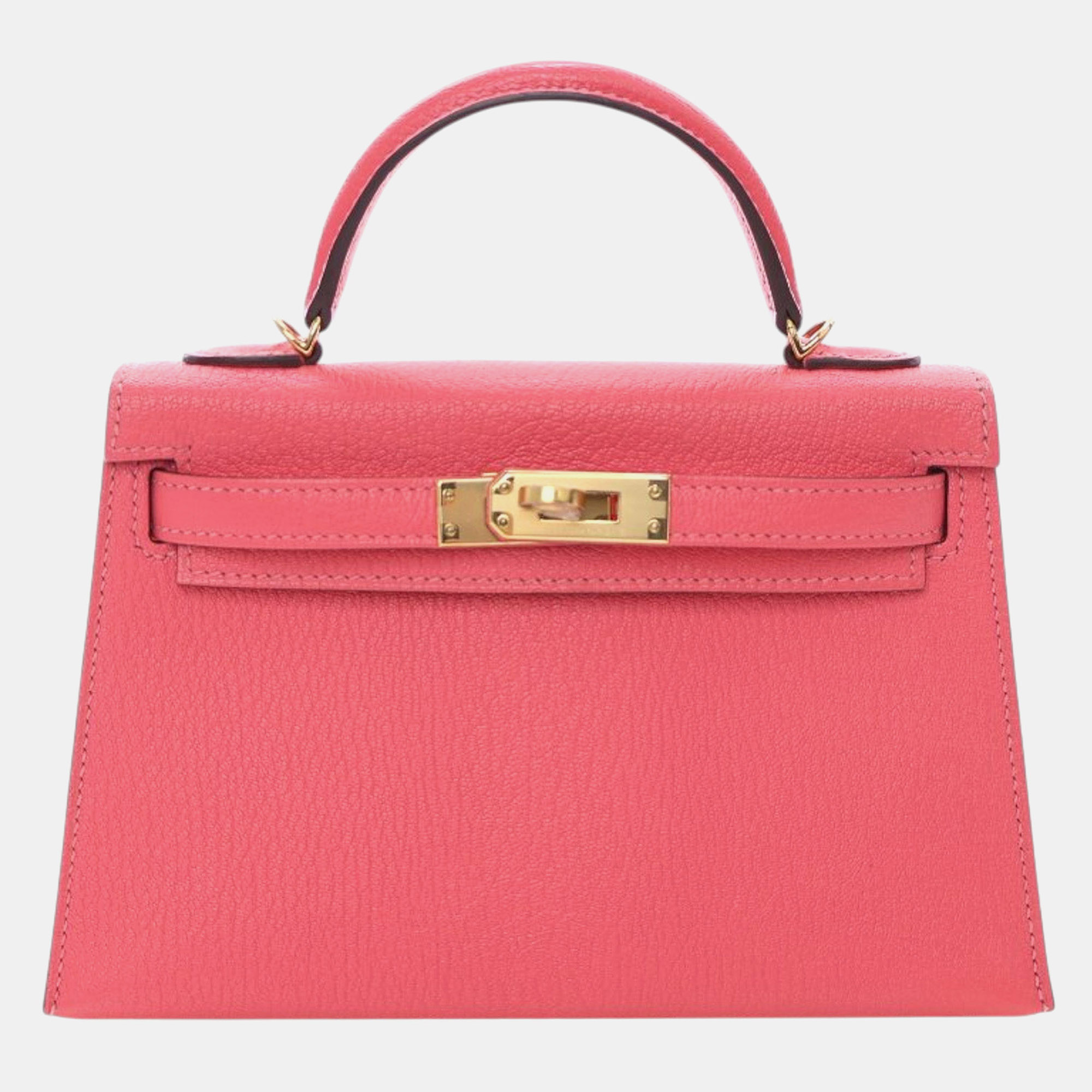 

Hermes Pink Mini Chevre Mysore Kelly II Sellier 20