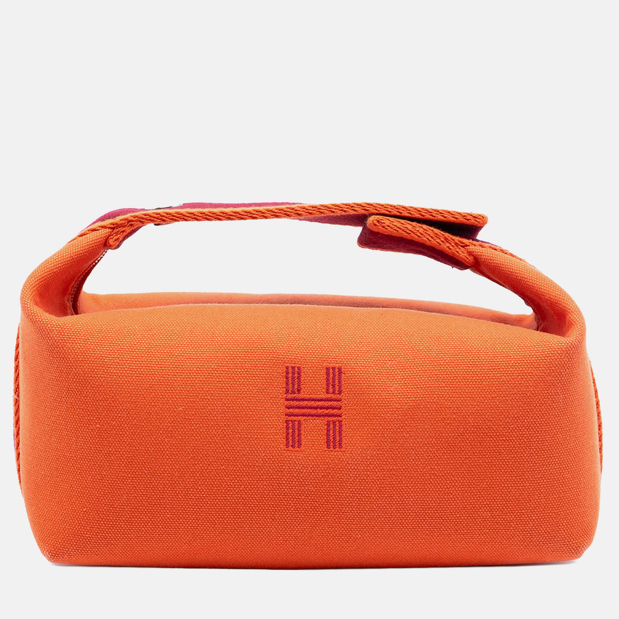 

Hermes Orange Red Small Toile Bride A Brac Case