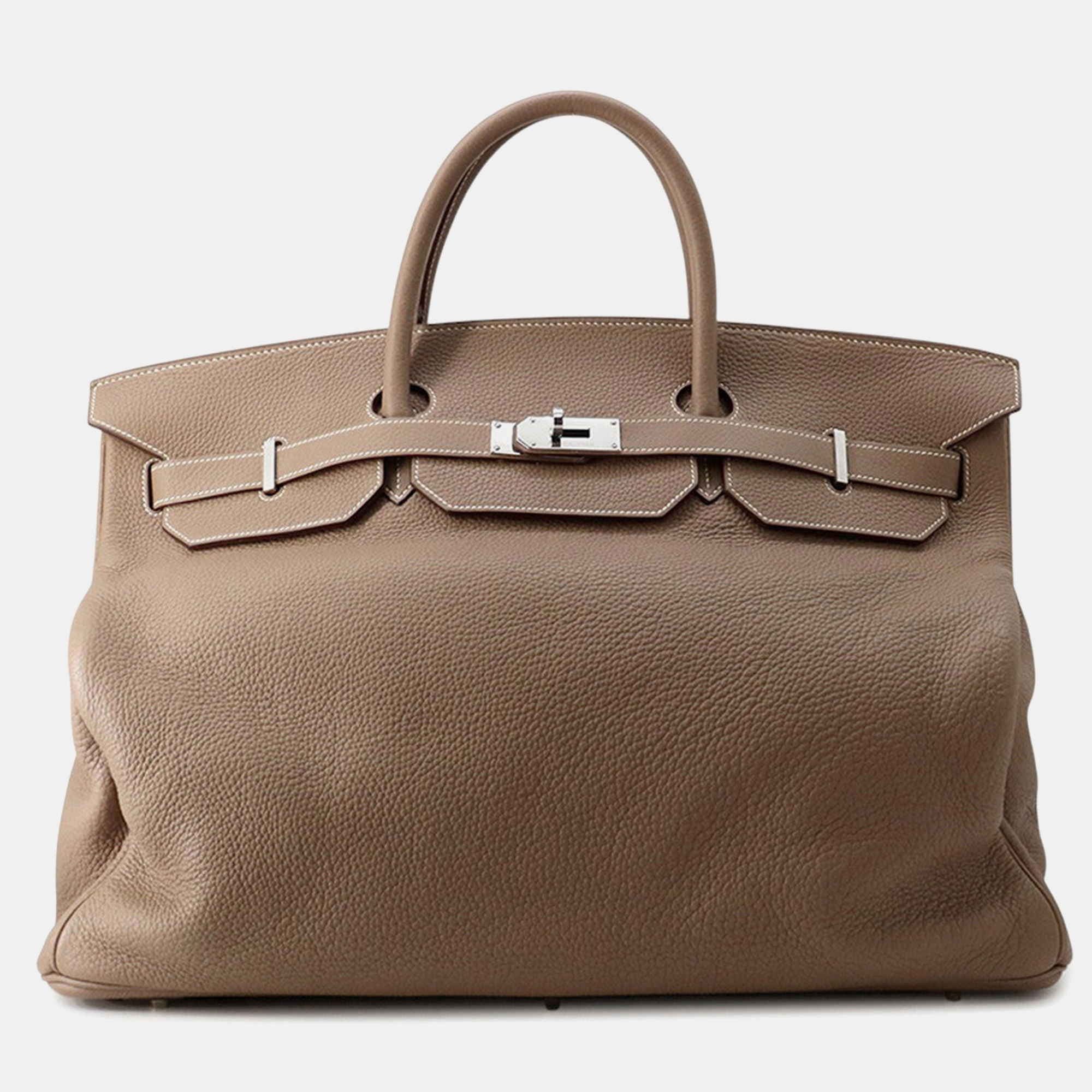 

Hermes Birkin Etoupe Taurillon Clemence Size, Brown