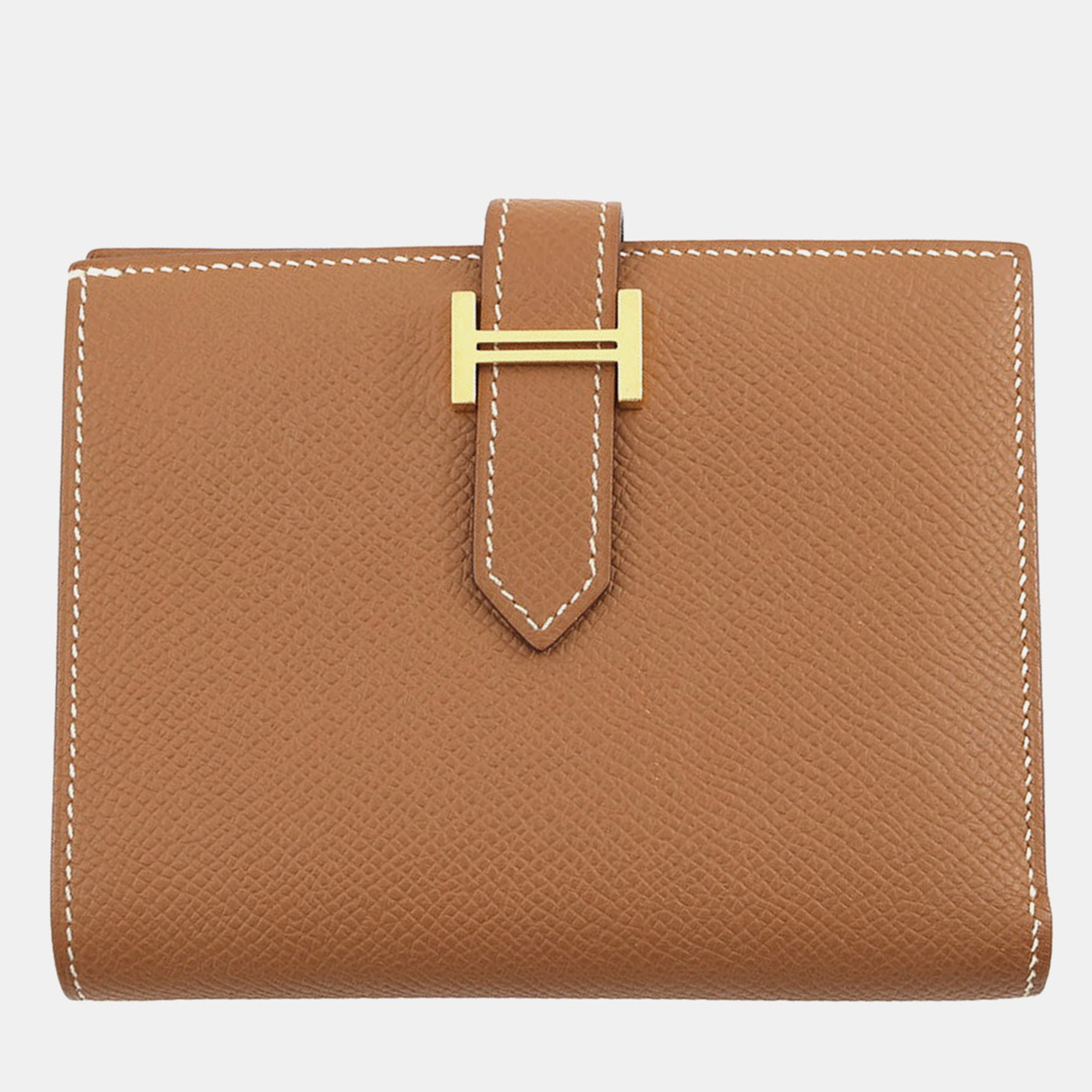 

Hermes Bean Compact Gold Epsom