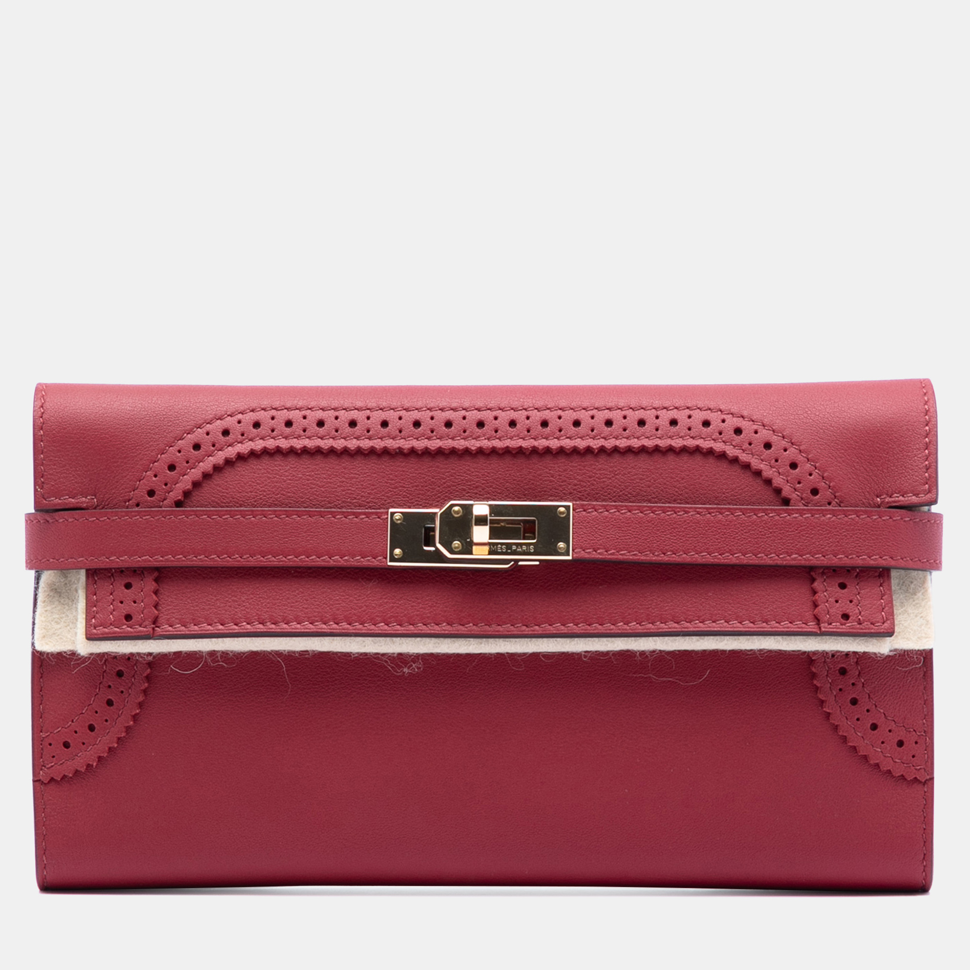 

Hermes Red Swift Ghillies Kelly Longue Wallet