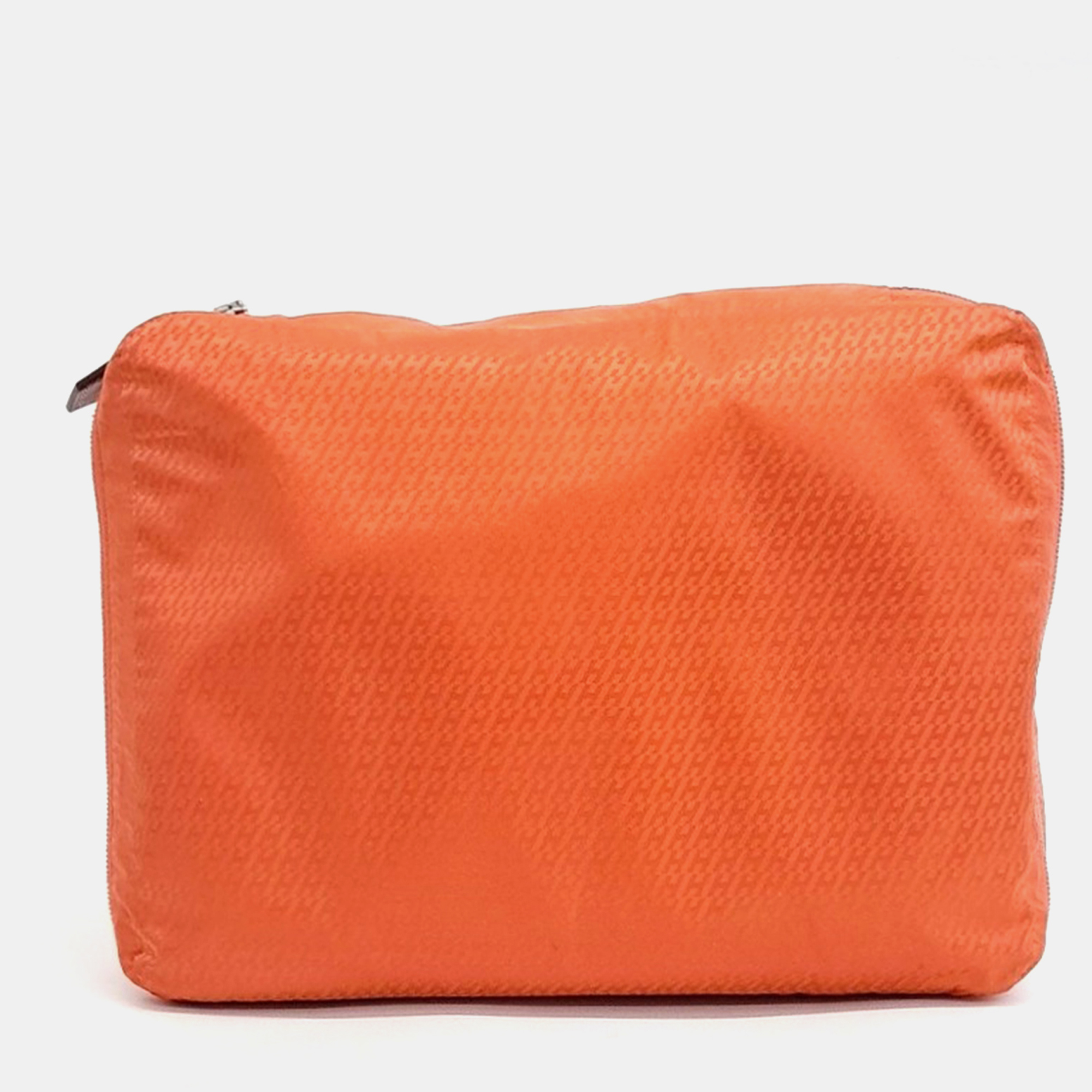 

Hermes Orange Silk Travel PM Travel Cube