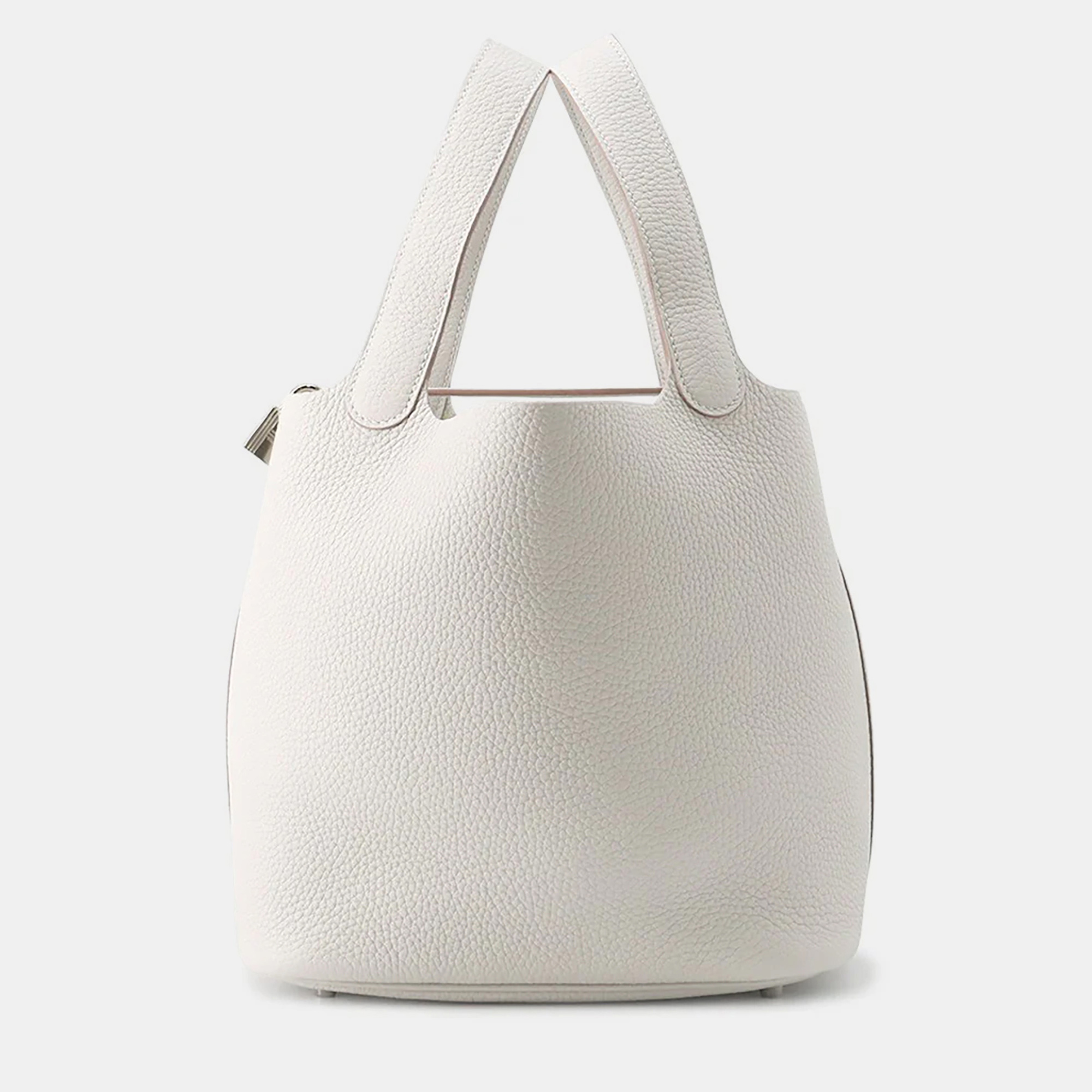 

Hermes Picotin Lock 22 Pearl Grey Taurillon Clemence, White