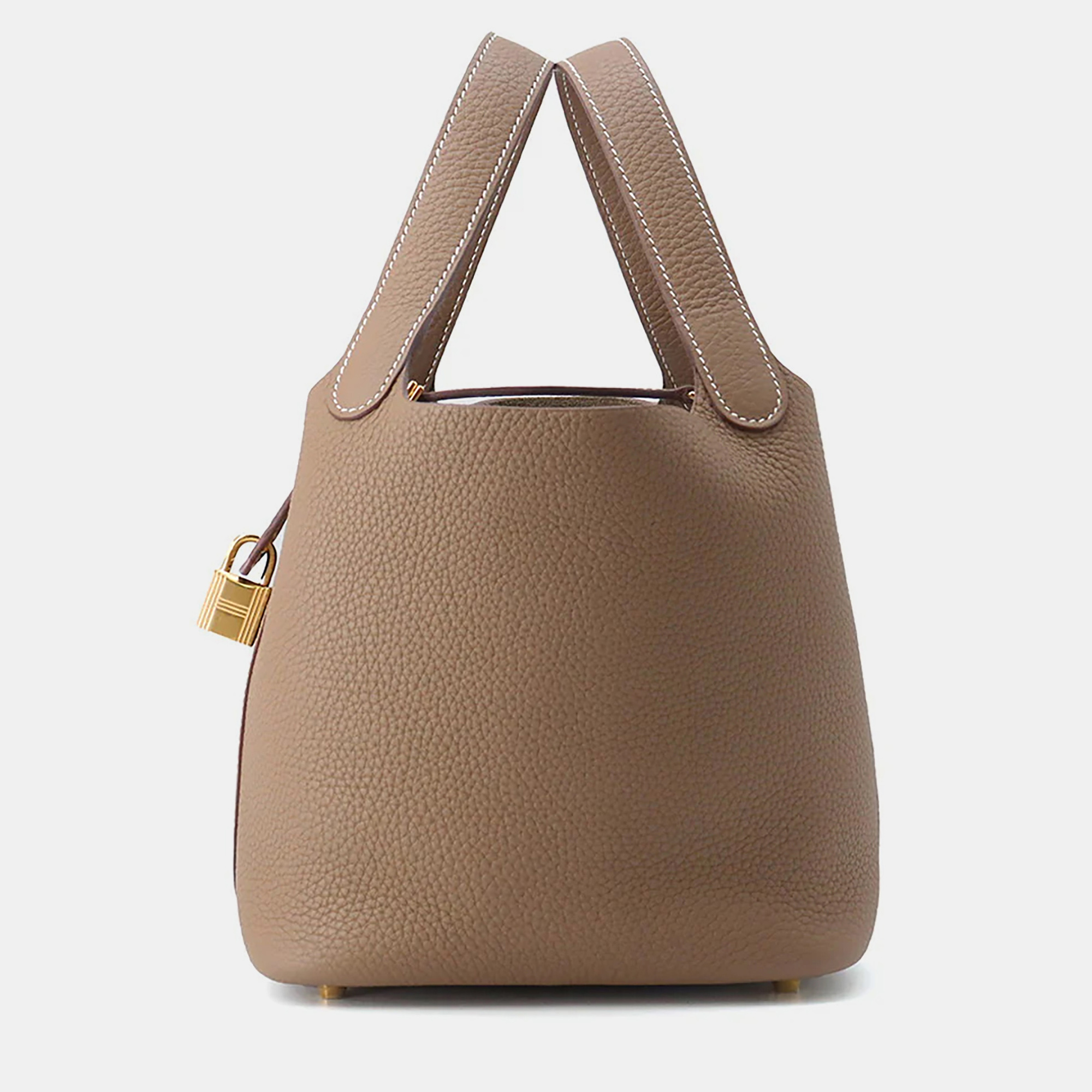 

Hermes Picotin Lock 18 Etoupe Taurillon Clemence Handbag, Brown