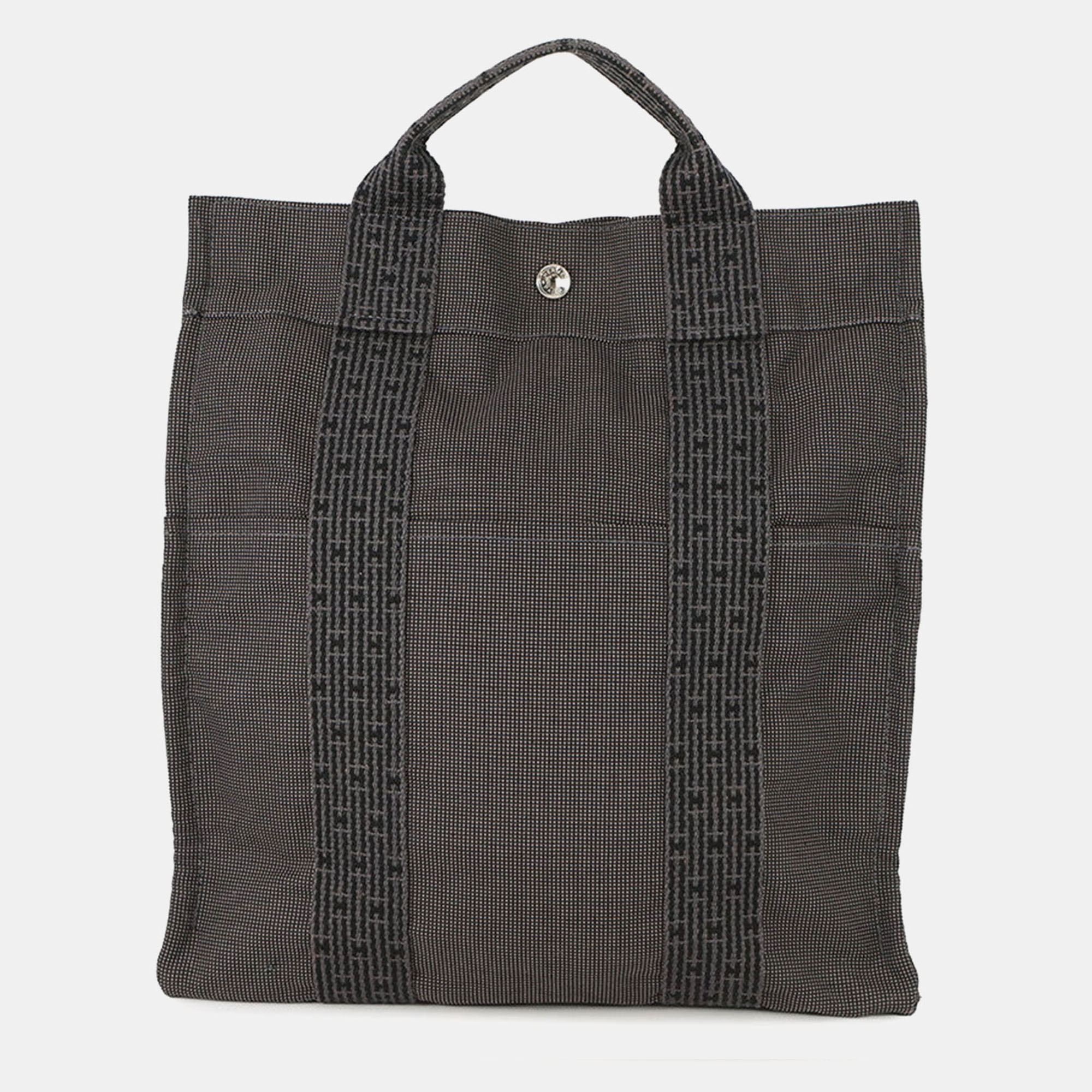 

Hermes Her Line Ad Gray Nylon Canvas Size Mm, Grey