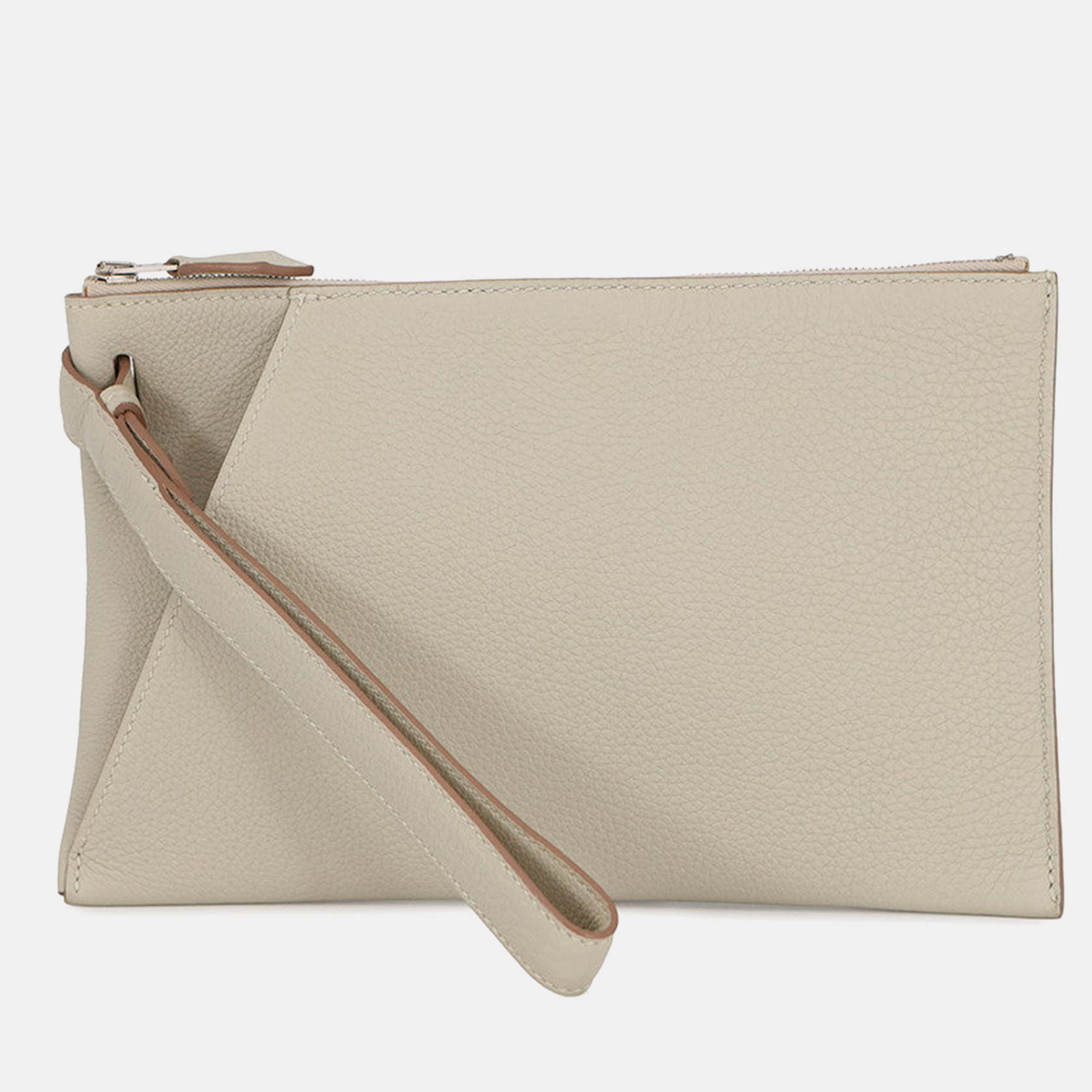 

Hermes Caba Cityslide Clutchertige Gris Tourterelle Togo Leather Size, Grey