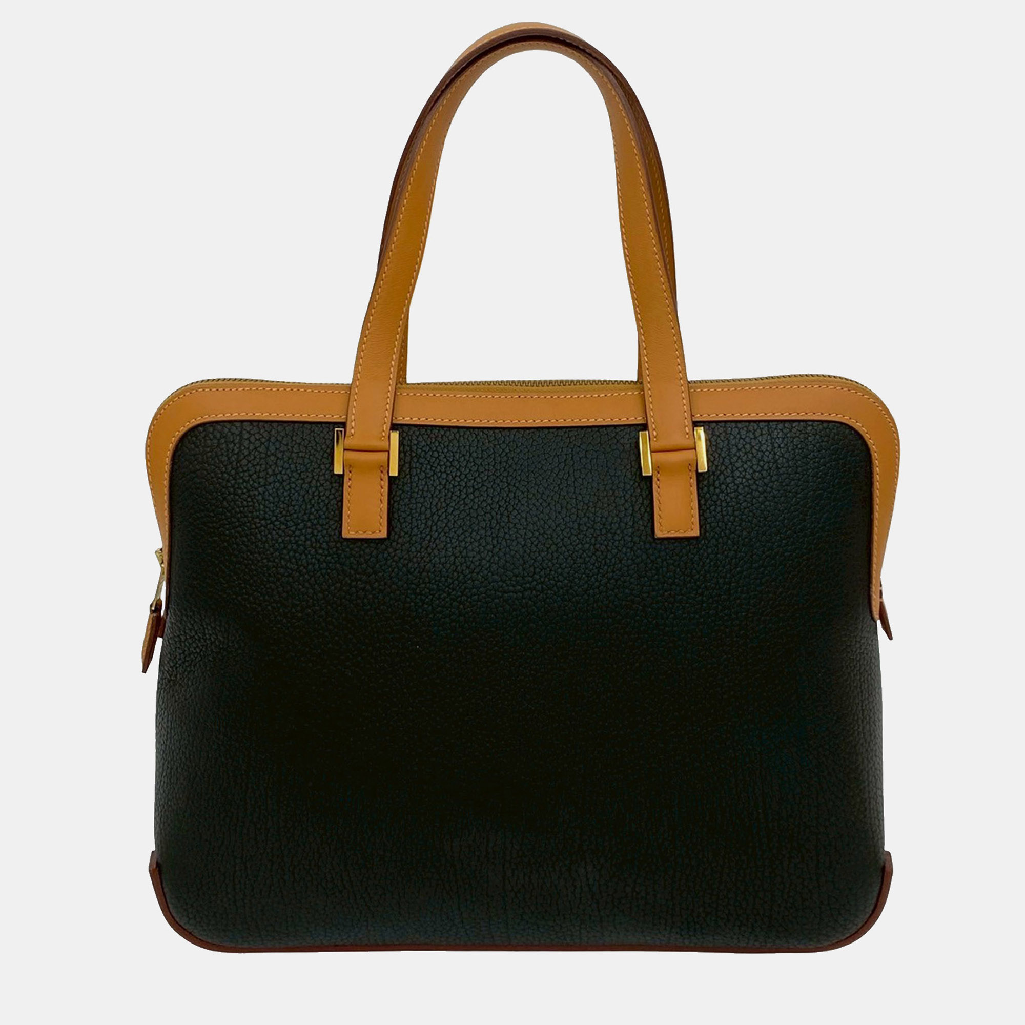 

Hermes Black, Brown Fjord Escapade Tote