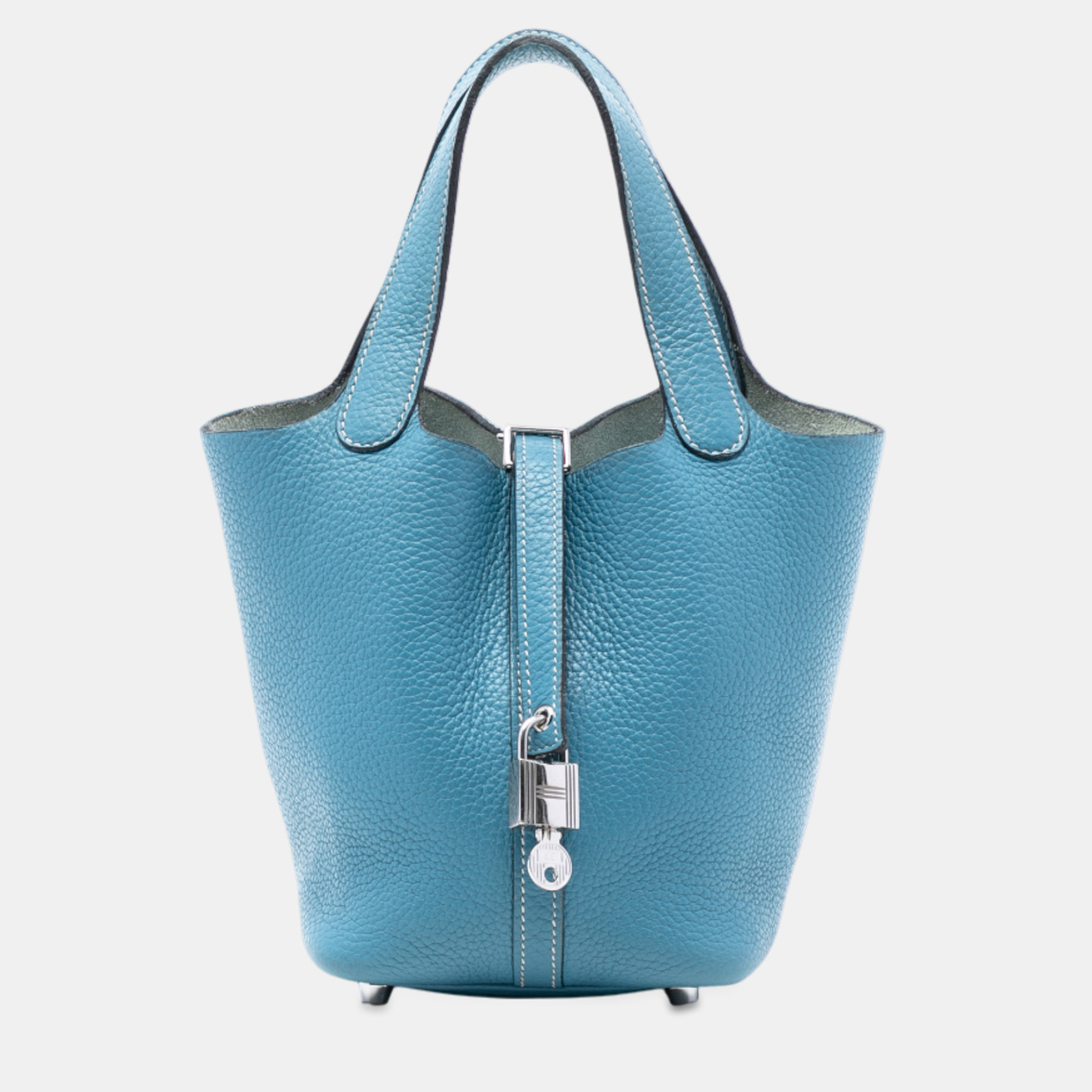 

Hermes Blue Clemence Picotin Lock 18