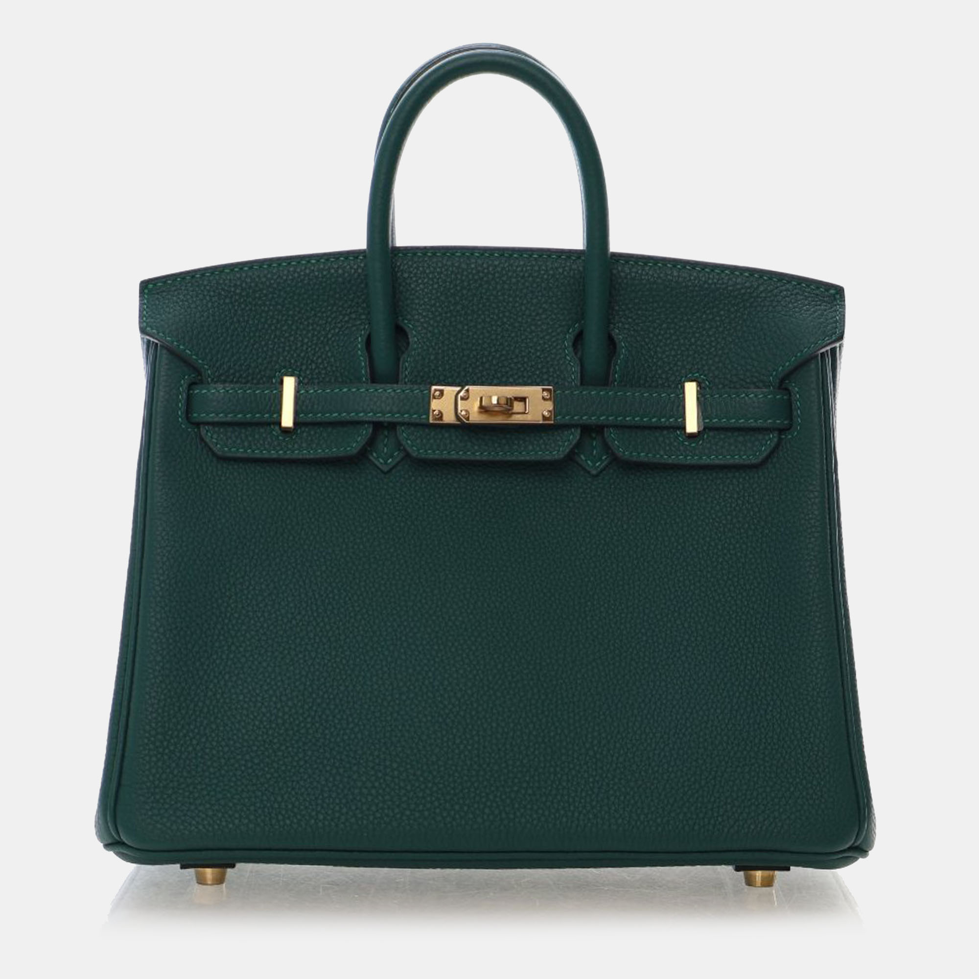 

Hermes Birkin 25 Green Togo Calfskin Leather Top Handle Bag