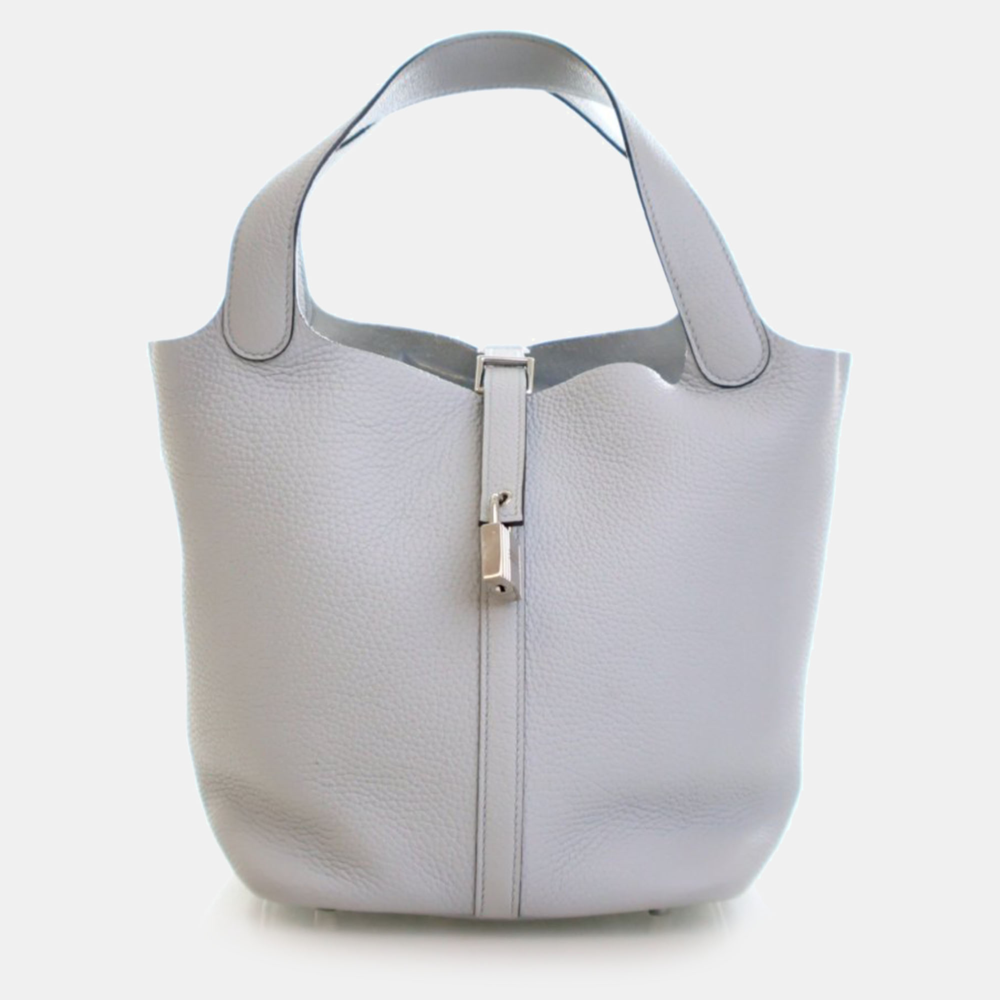 

Hermes Picotin 22 Bleu Pale Togo Calfskin Leather Shoulder Bag, Blue