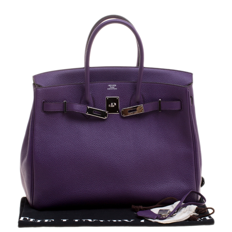 Hermes Ultraviolet Togo Leather Palladium Hardware Birkin 35 Bag Hermes | TLC