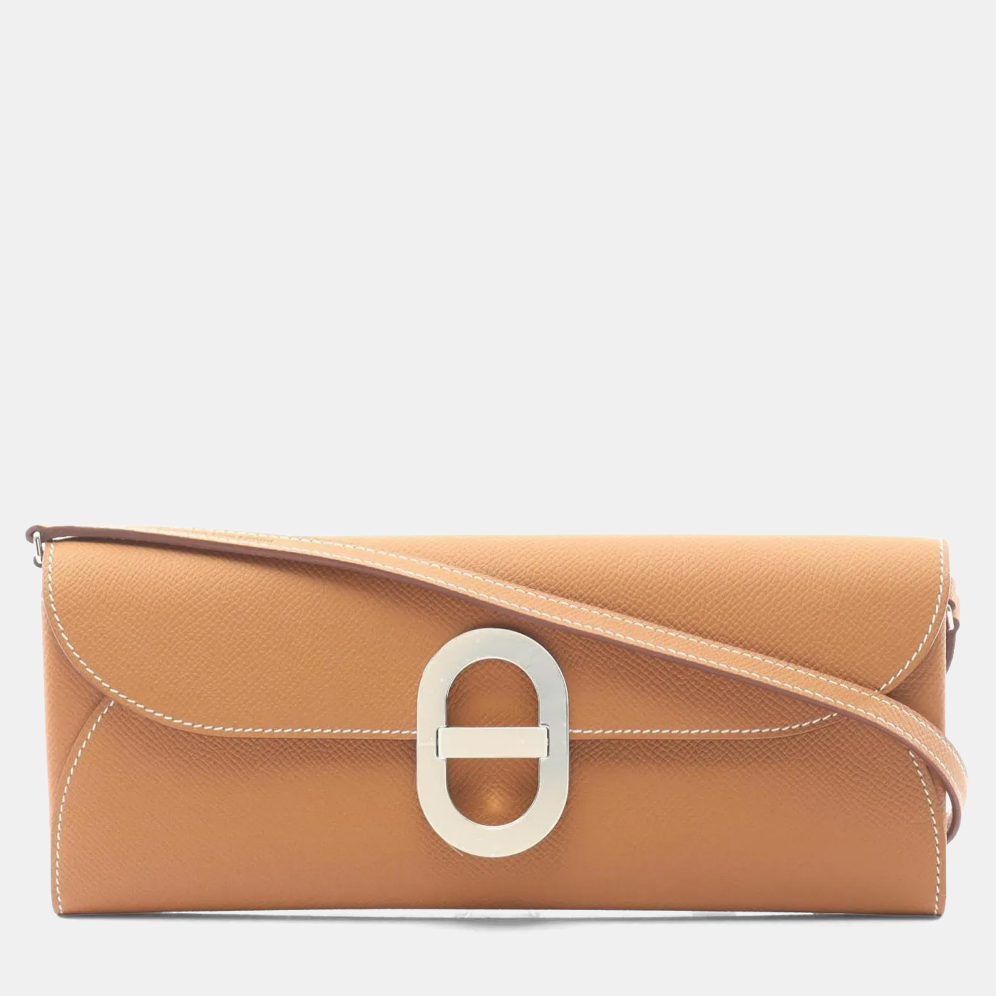 

Hermes Chaine d'Ancre To-Go Brown Epsom Calfskin Leather Shoulder Bag