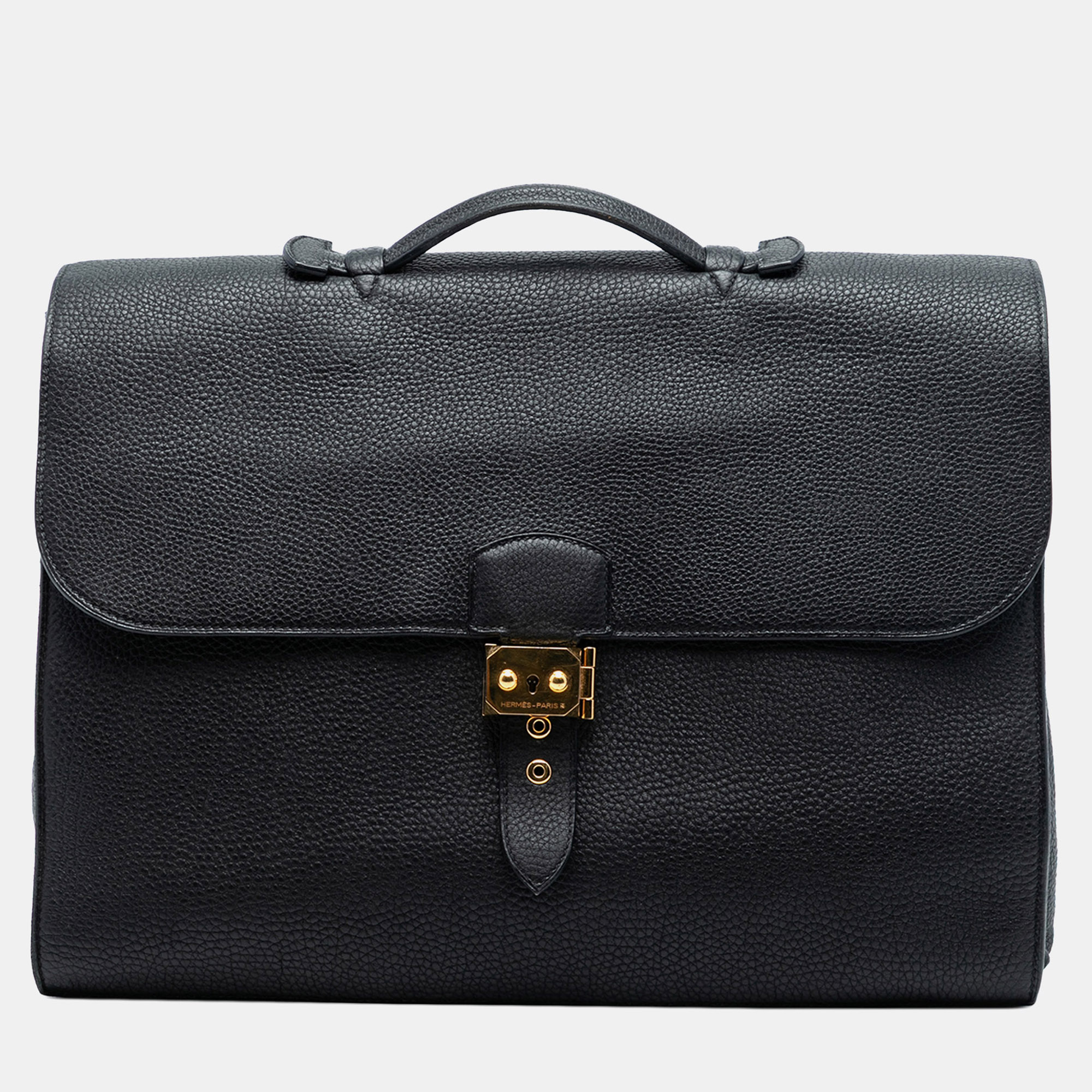 

Hermes Black Togo Sac A Depeches 38