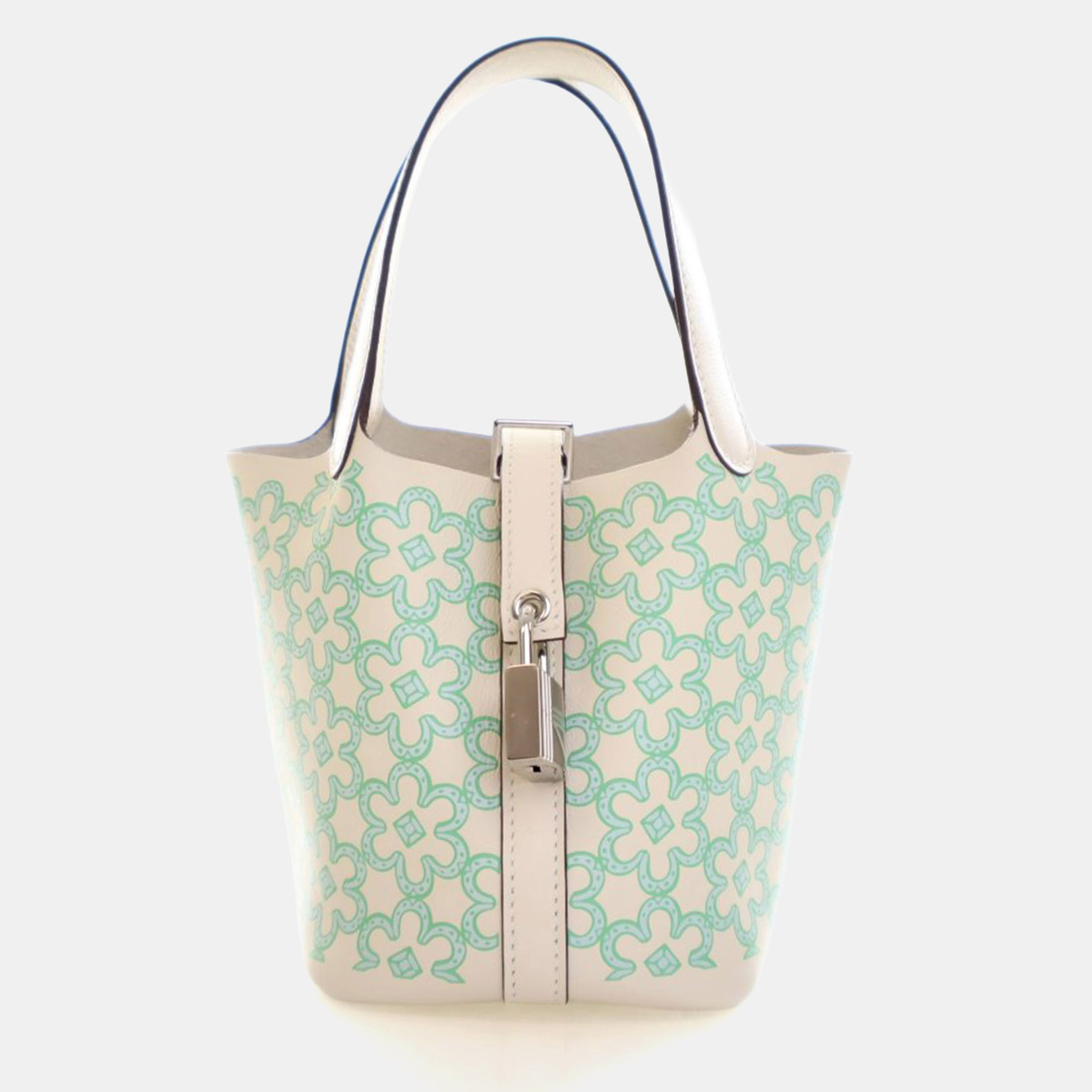 

Hermes Nata Swift Micro Lucky Daisy Picotin Lock 14, Cream