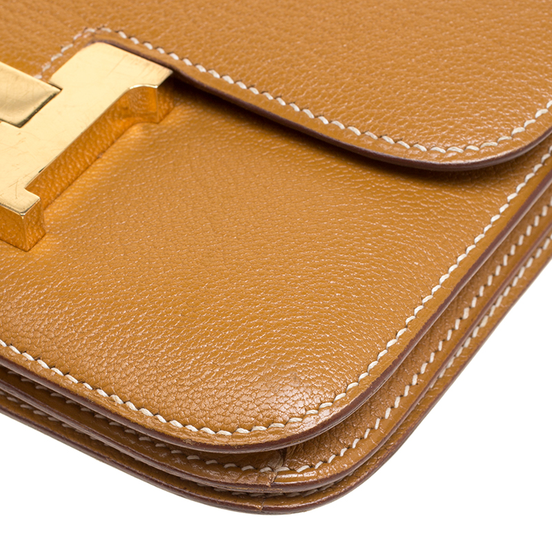 Hermes Caramel Chevre de Coromandel Leather Mini Gold Hardware Constance  Bag Hermes | The Luxury Closet
