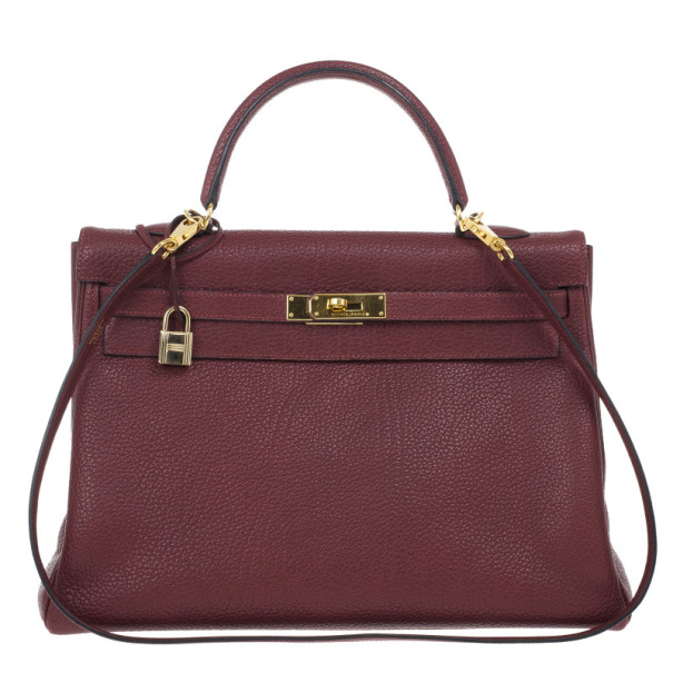 Hermes Prune Negonda Calfskin Kelly 35
