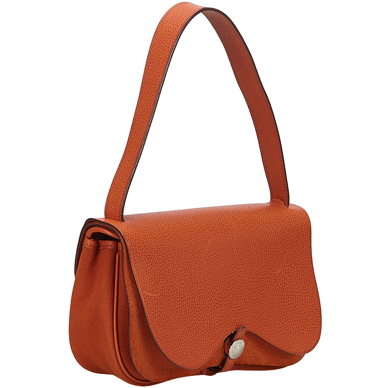 

Hermes Orange Toile Canvas and Vache-Liegee Leather Colorado PM Bag