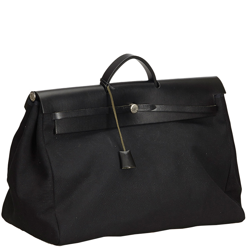 

Hermes Herbag Cabas GM Shoulder Bag, Black