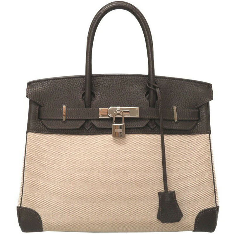 Hermes Two Tone Toile Canvas and 