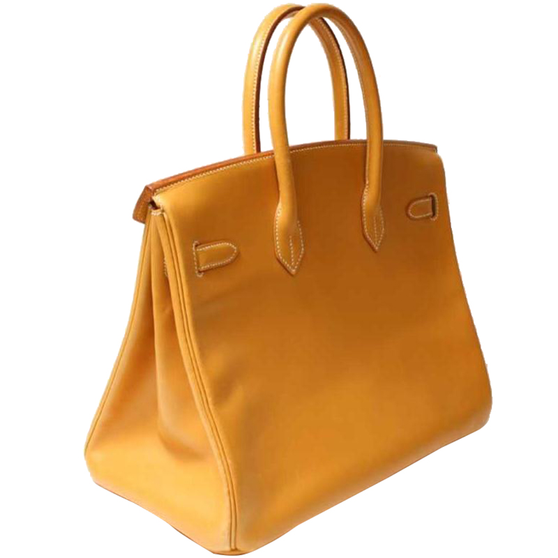 

Hermes Gold Chamonix Leather Gold Hardware Birkin 35 Bag