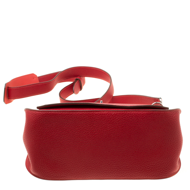 HERMES BIRKIN BAG RED HOT ROUGE GARANCE JYPSIERE / GYPSY 34cm at