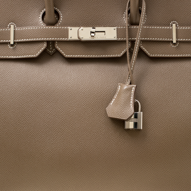 Hermès Birkin 35 handbag in Epsom Etoupe with Silver hardware ! at 1stDibs   hermes birkin silver hardware, hermes birkin 35 etoupe, hermes birkin  etoupe 35