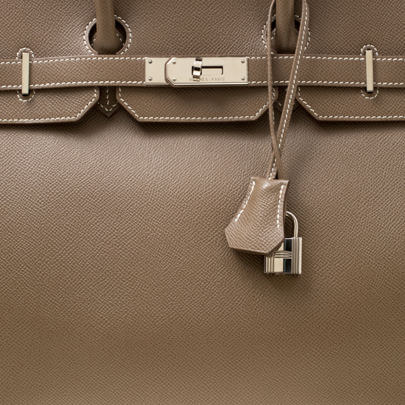 Hermes Birkin 35 Etoupe Epsom Palladium Hardware #O - Vendome