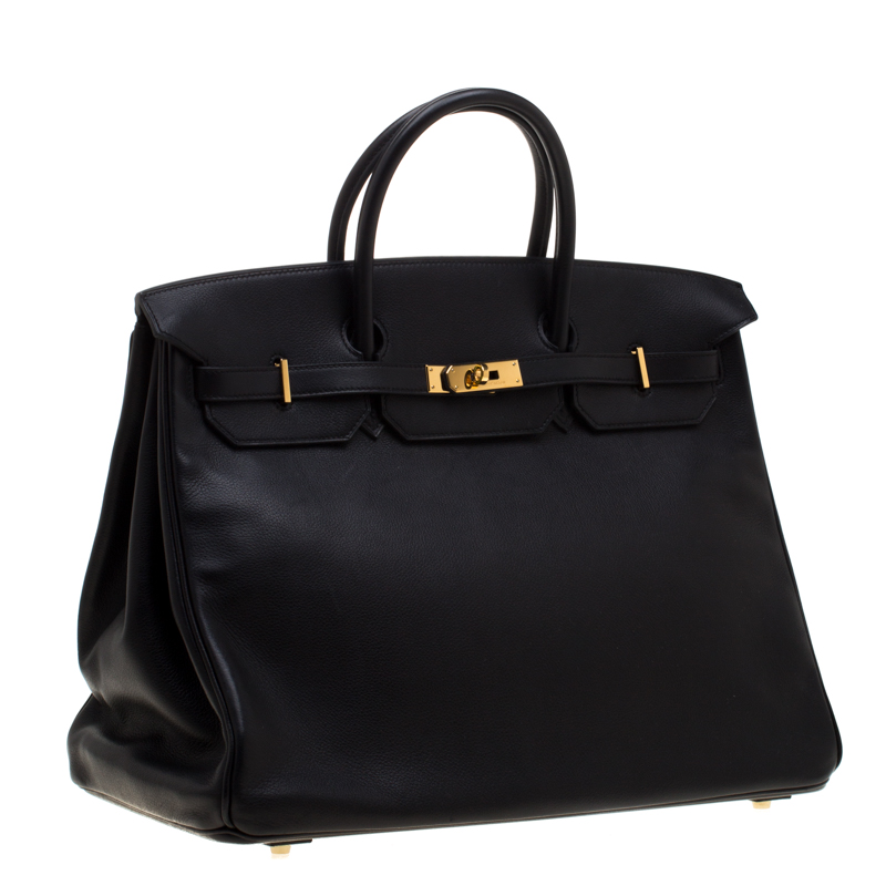 Birkin 40 leather handbag Hermès Gold in Leather - 29658856